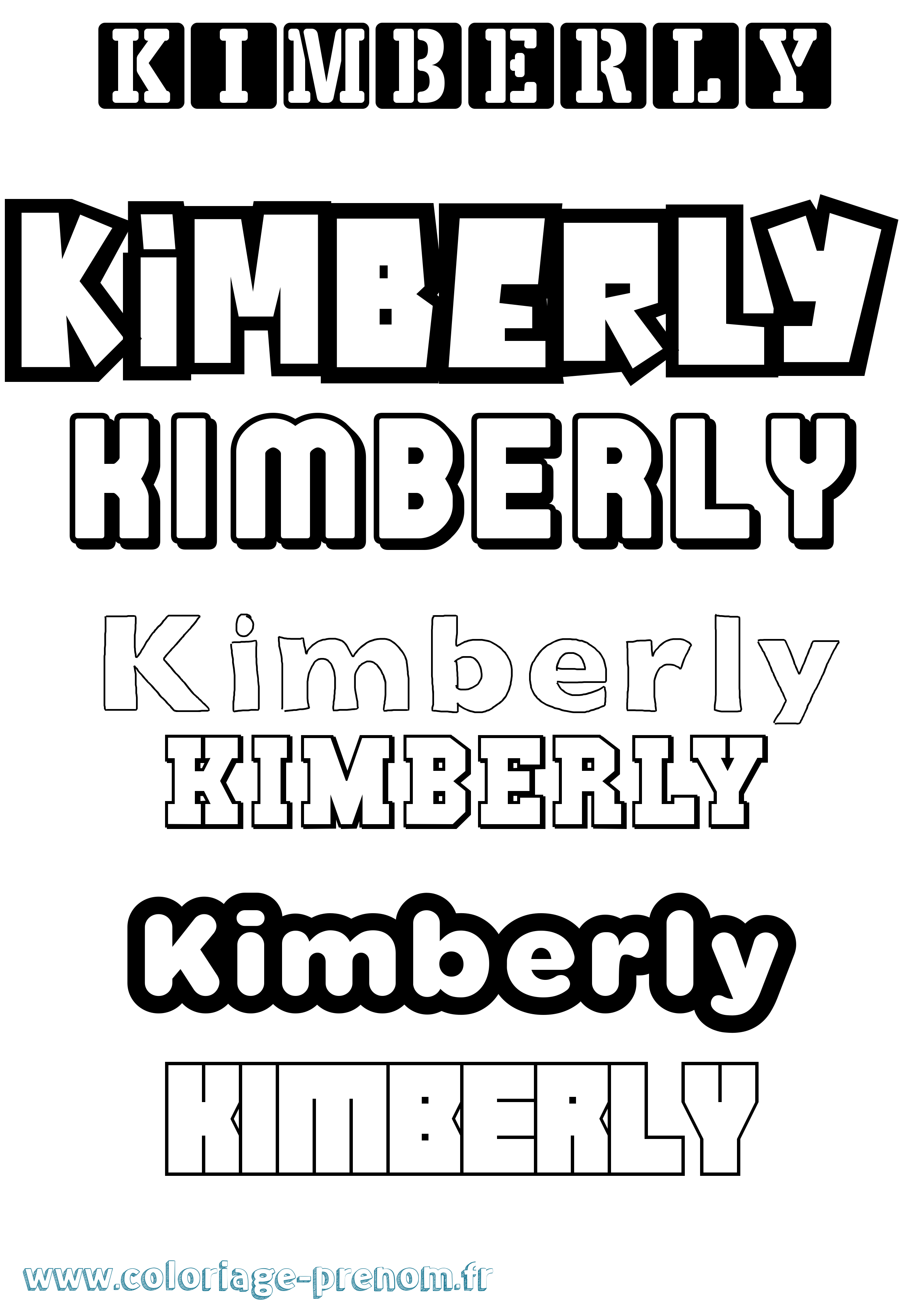 Coloriage Kimberly Coloriage prénom Kimberly