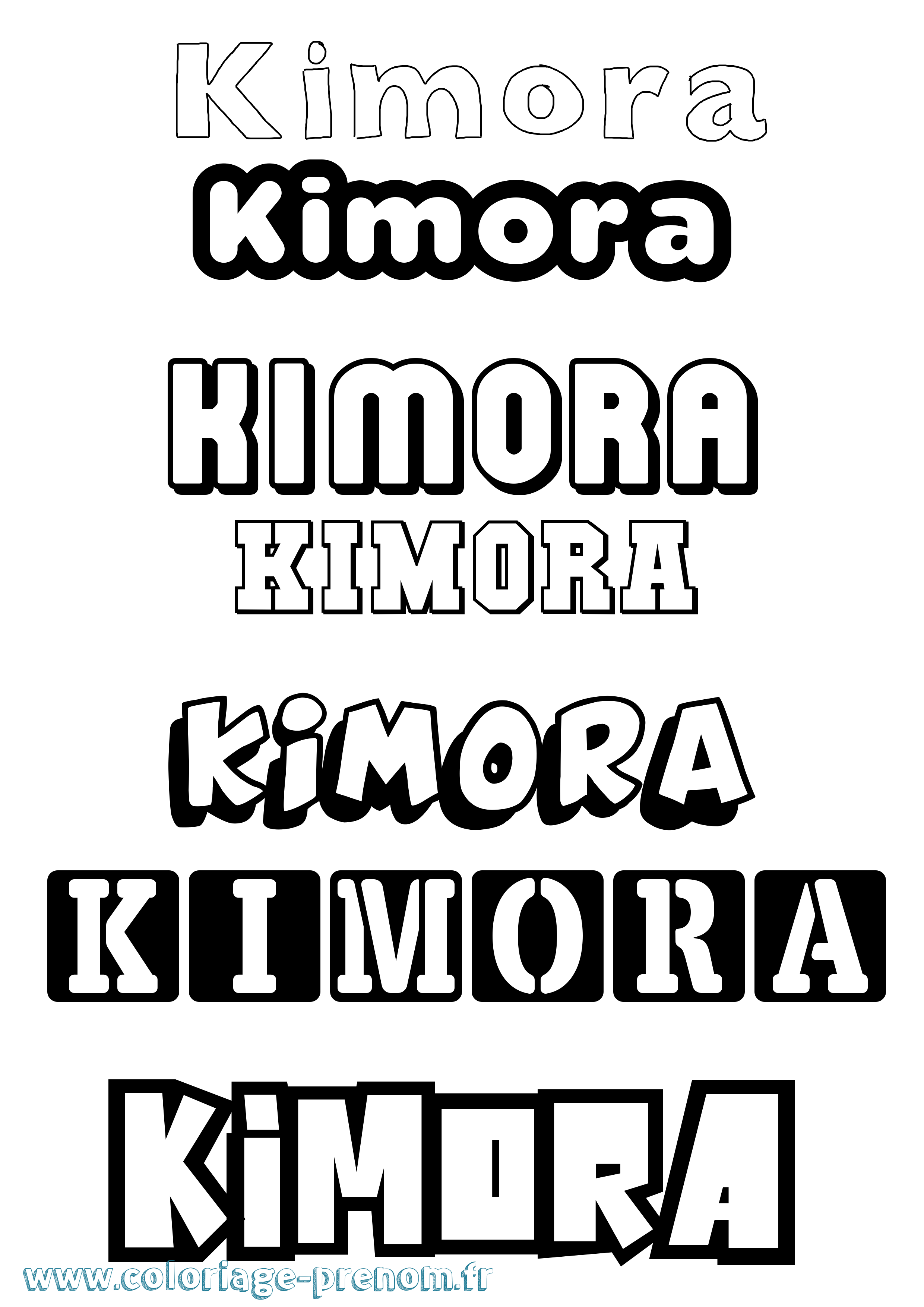 Coloriage prénom Kimora Simple