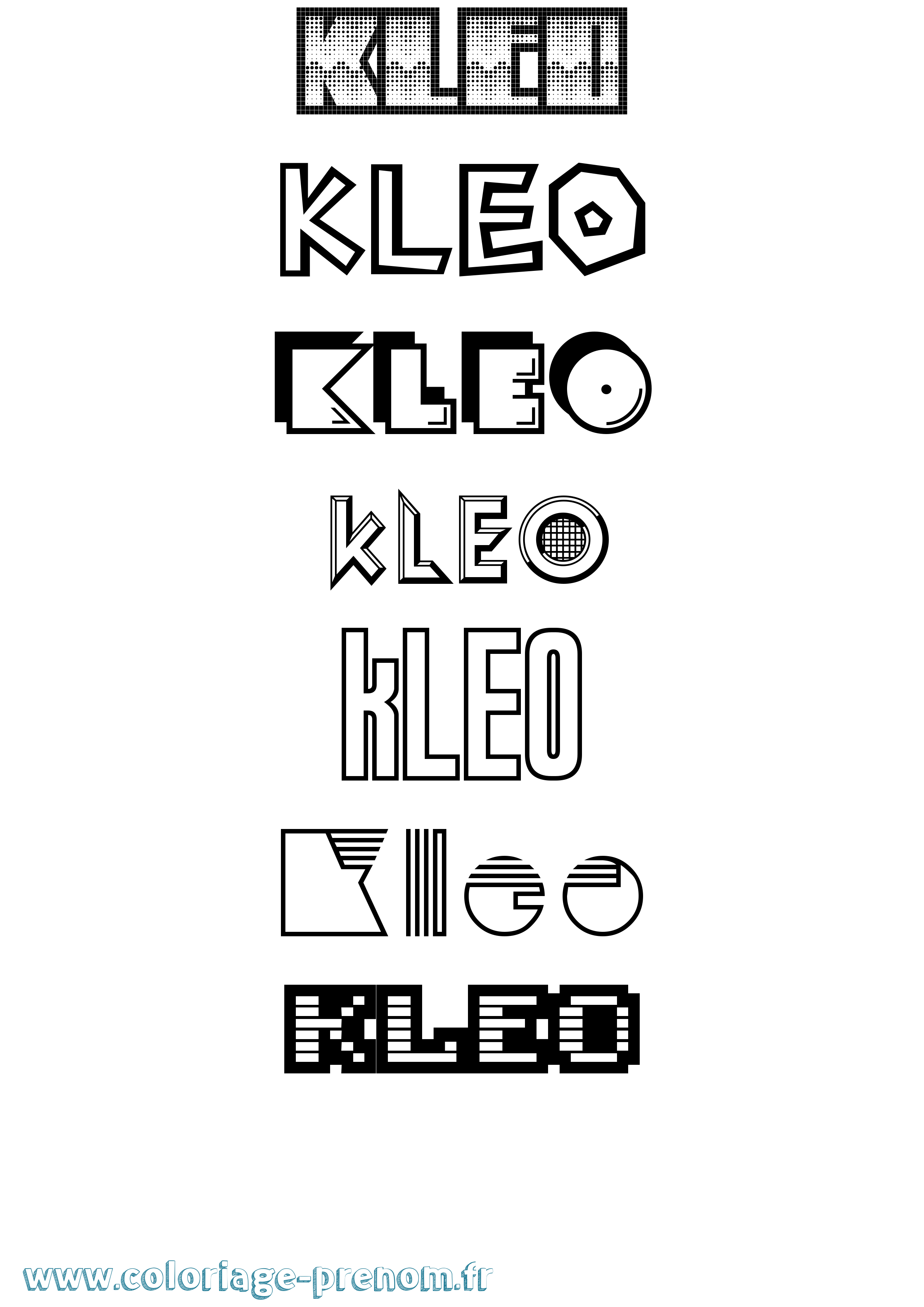 Coloriage Kleo Jeux Vidéos Coloriage prénom Kleo Jeux Vidéos