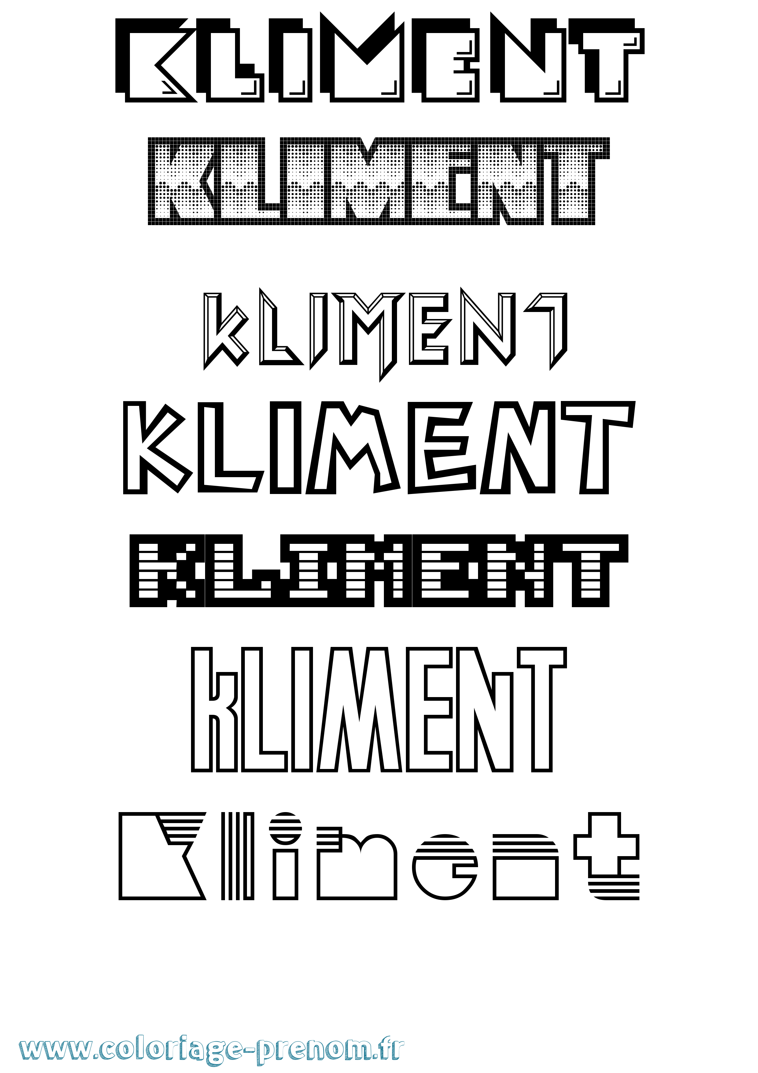 Coloriage Kliment Jeux Vidéos Coloriage prénom Kliment Jeux Vidéos