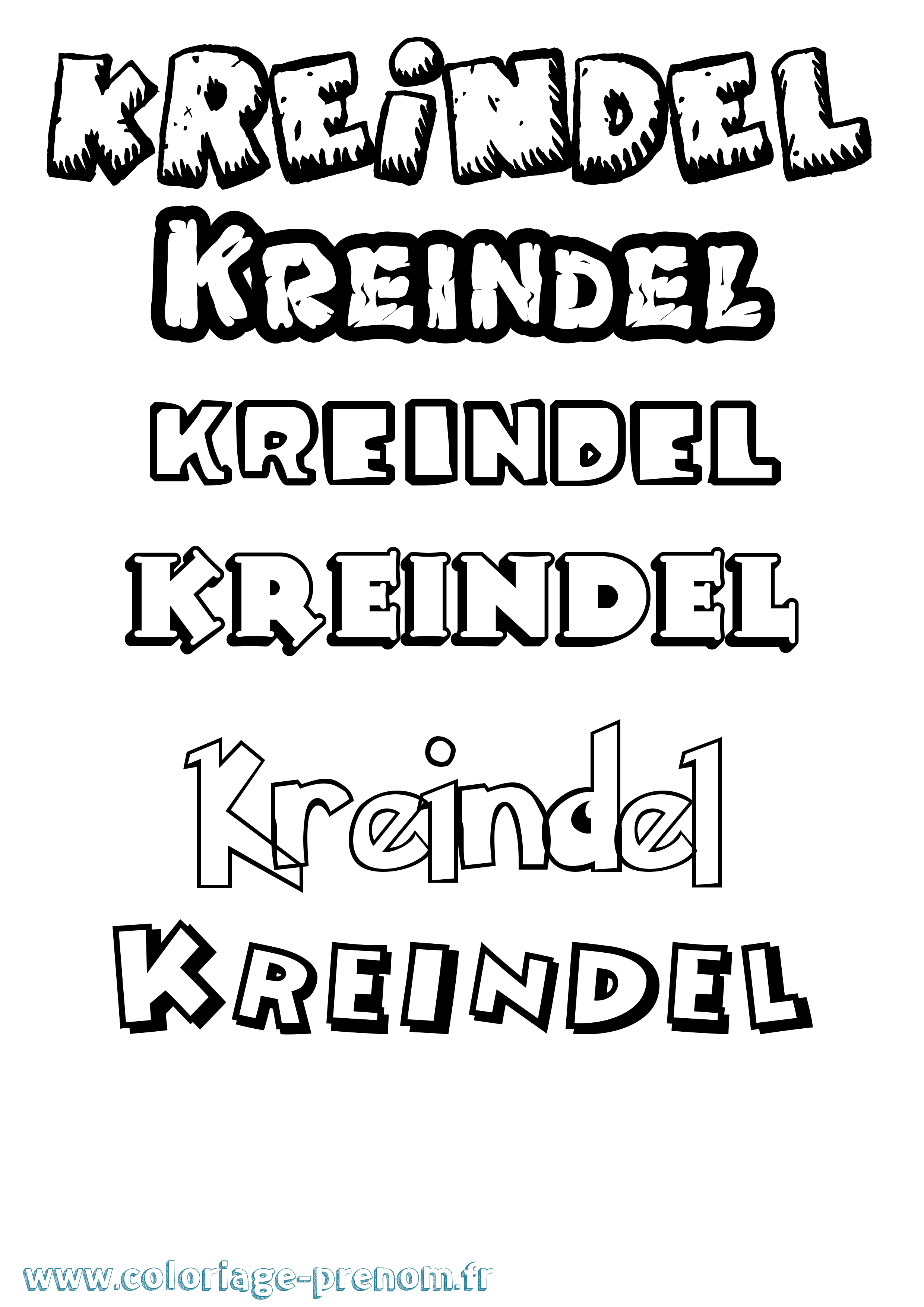 Coloriage prénom Kreindel Dessin Animé
