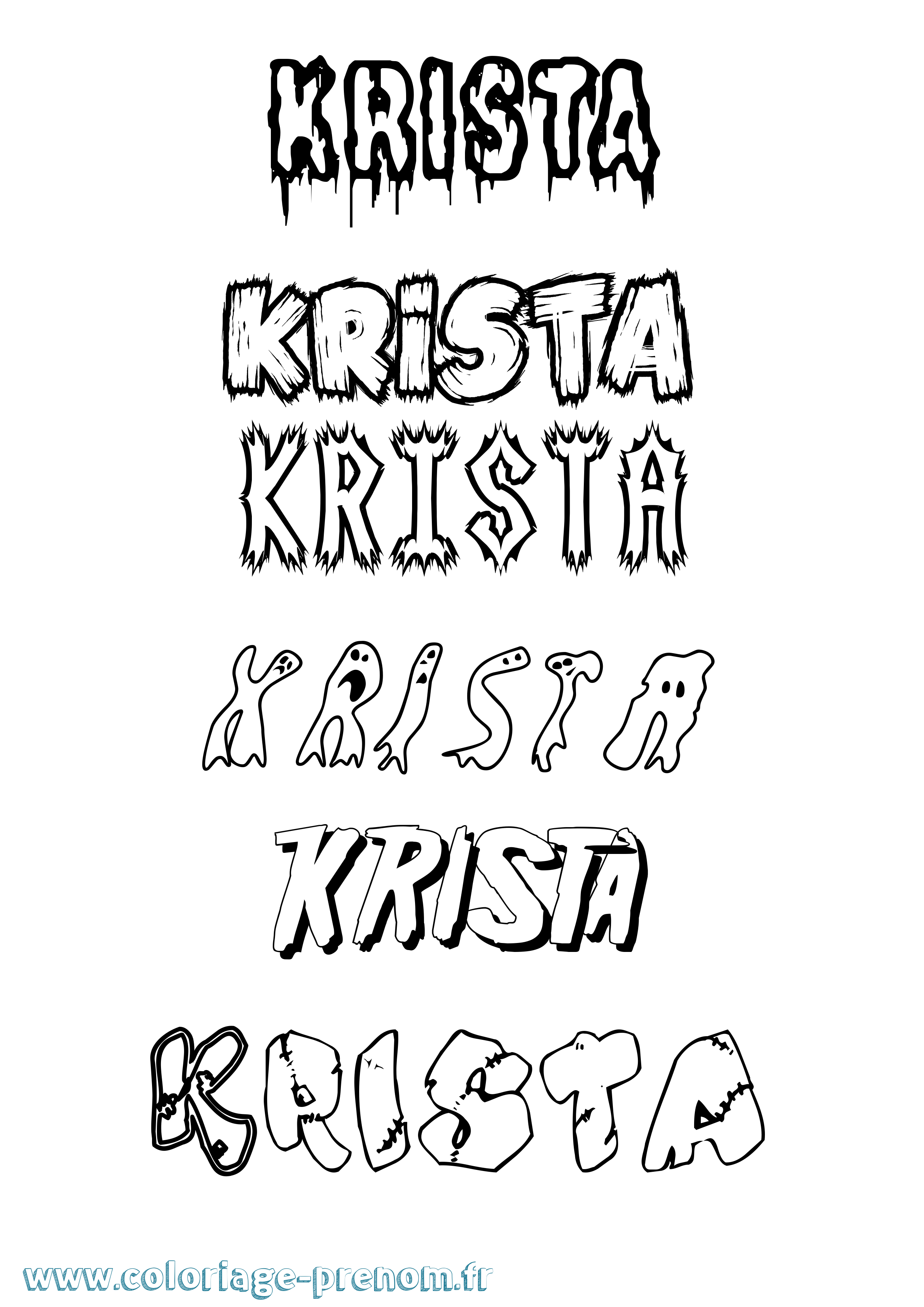 Coloriage Krista Frisson Coloriage prénom Krista Frisson