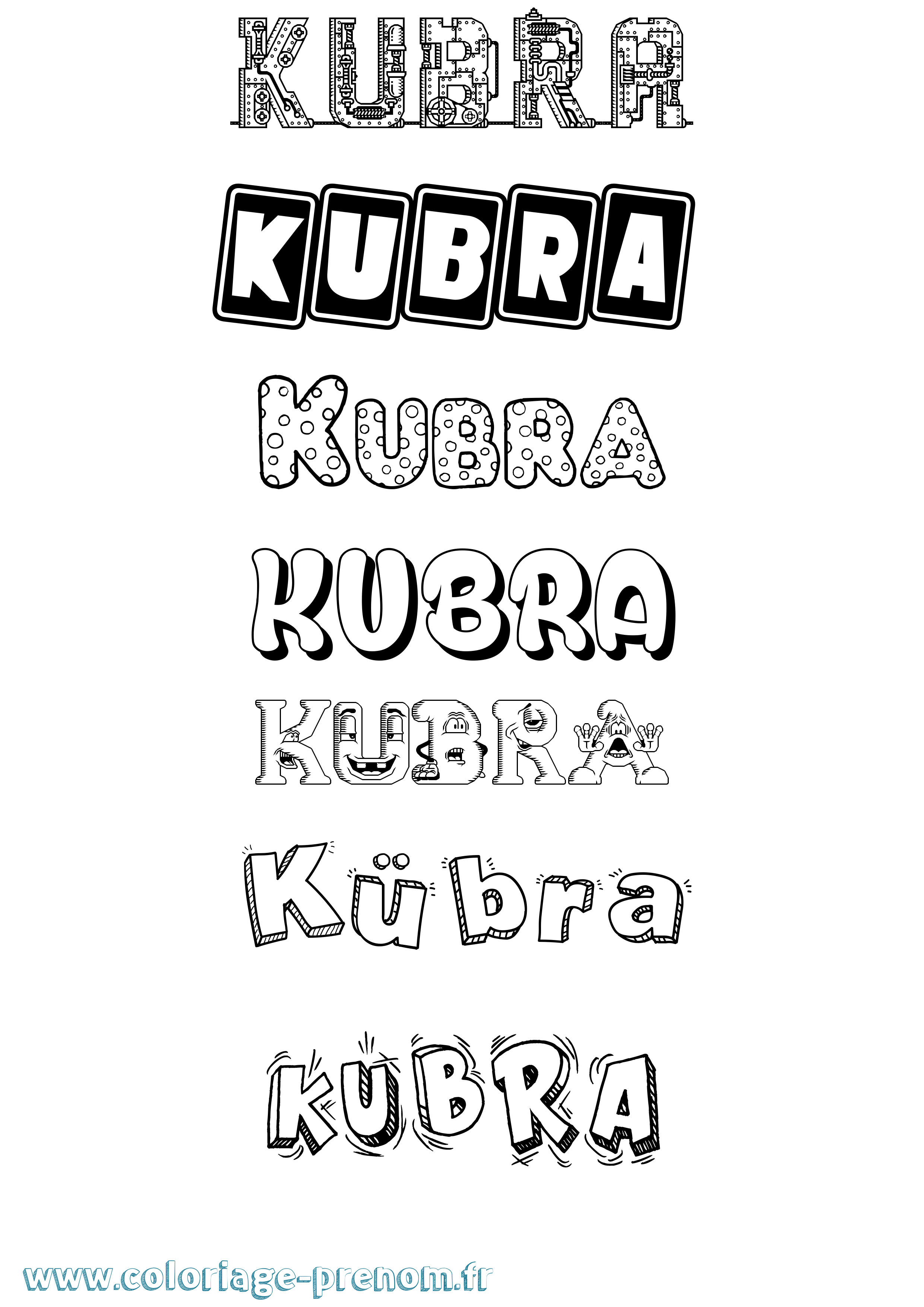 Coloriage Kübra Fun Coloriage prénom Kübra Fun