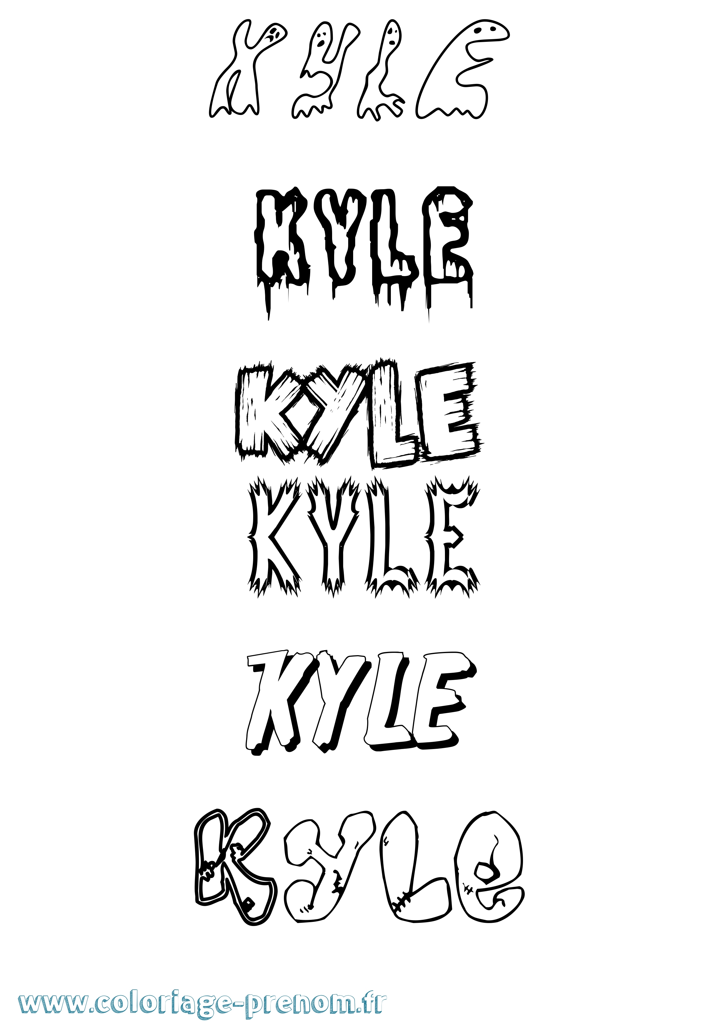 Coloriage Kyle Coloriage prénom Kyle