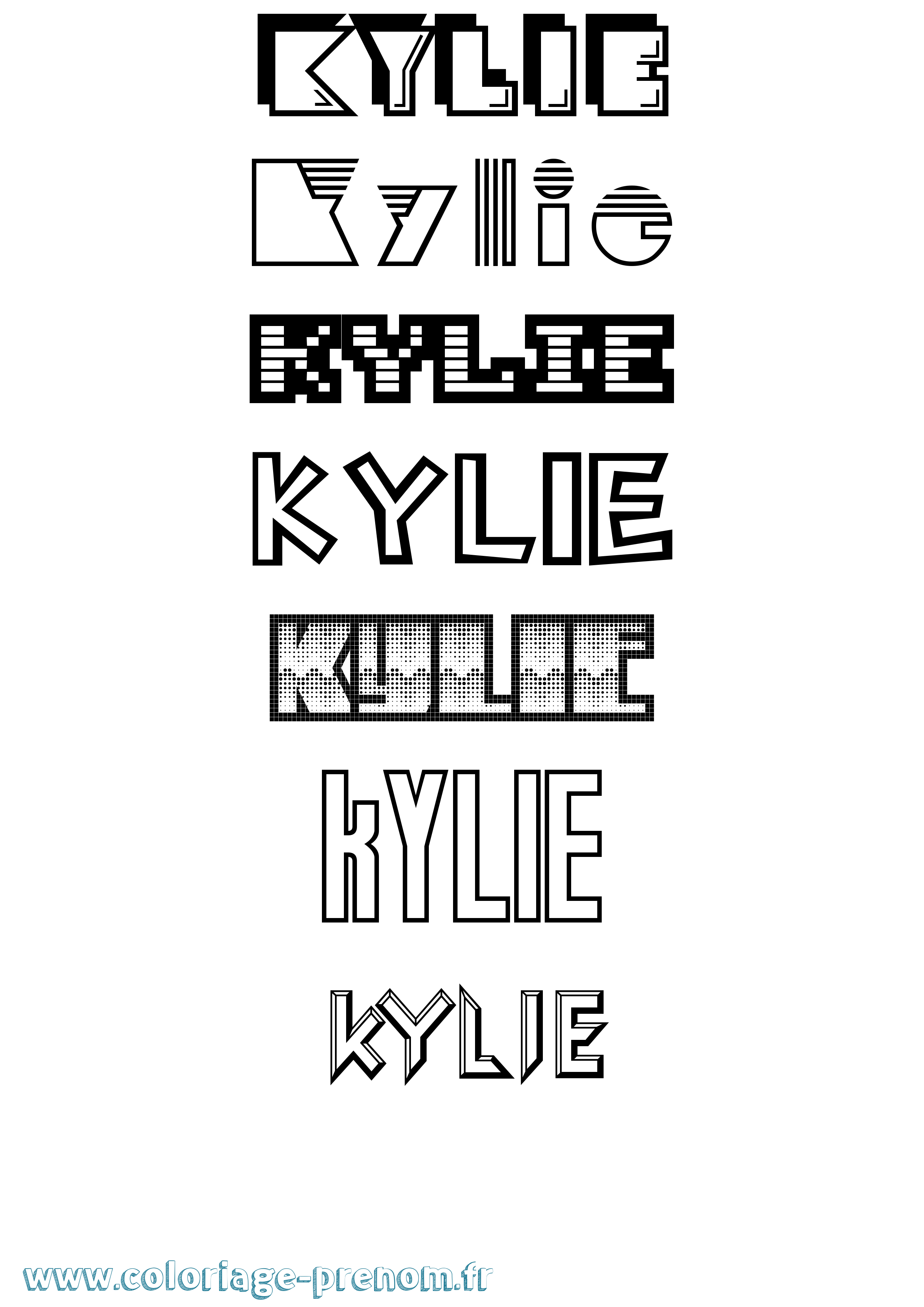 Coloriage prénom Kylie Jeux Vidéos