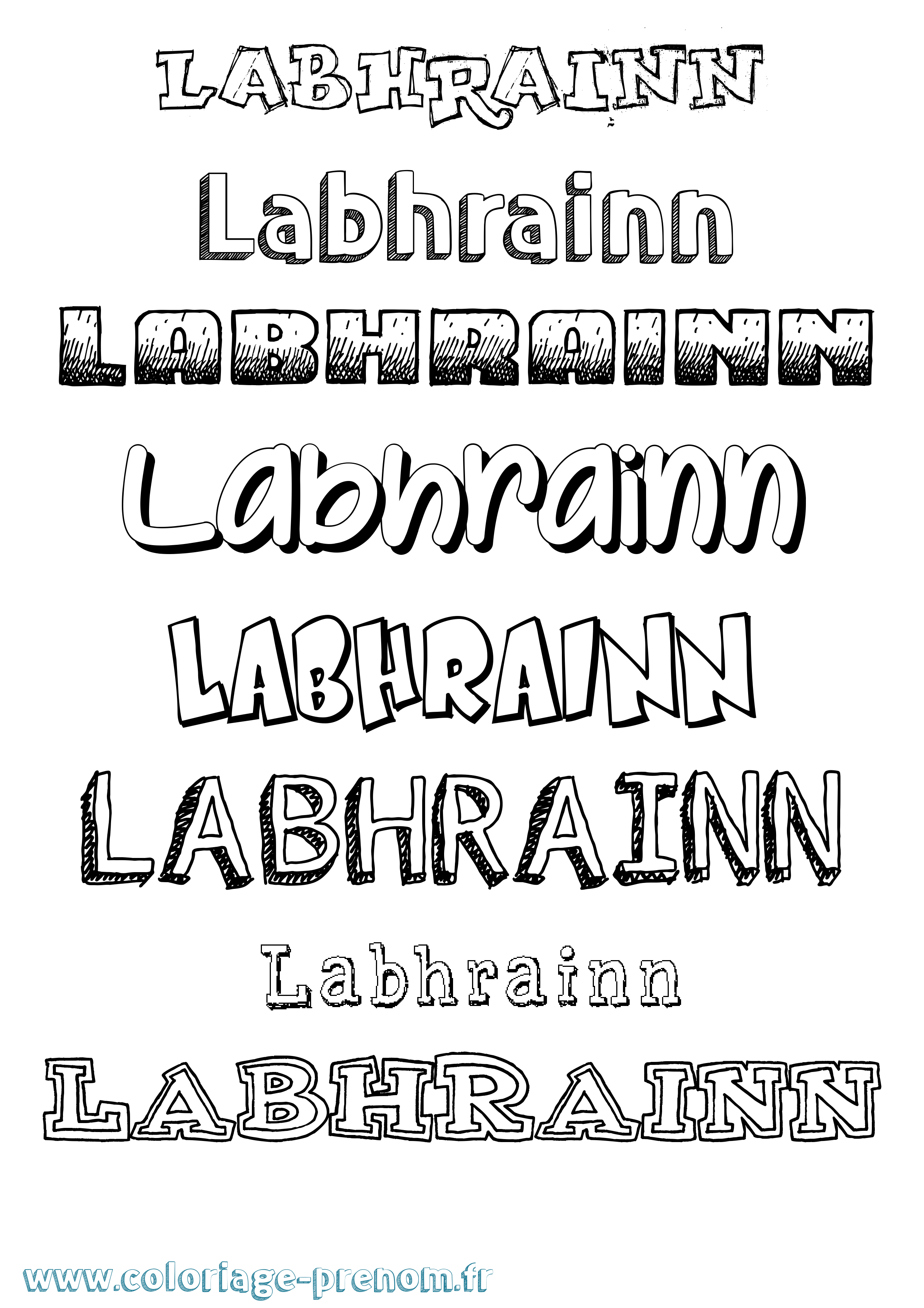 Coloriage Labhrainn Dessiné Coloriage prénom Labhrainn Dessiné