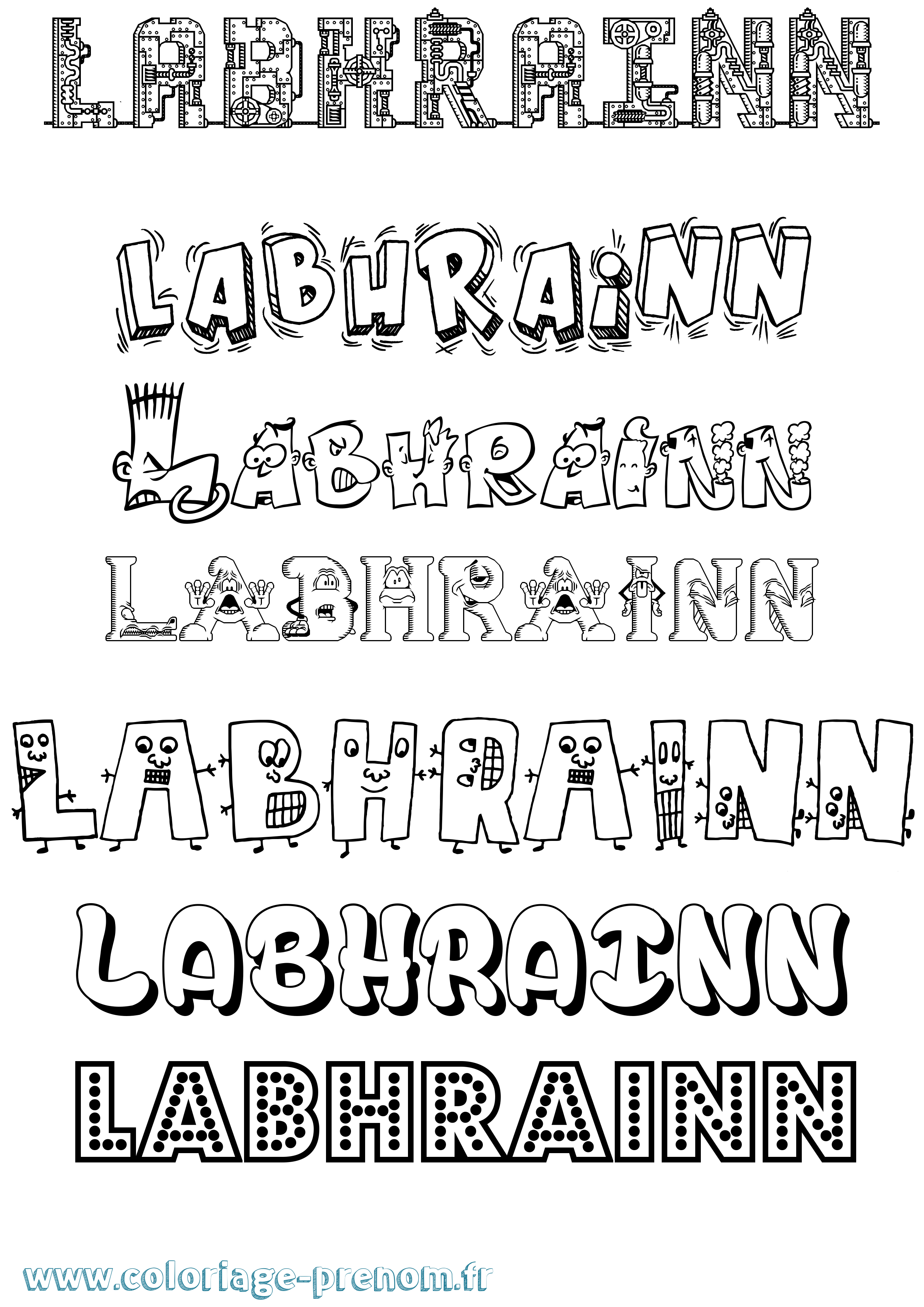 Coloriage Labhrainn Fun Coloriage prénom Labhrainn Fun