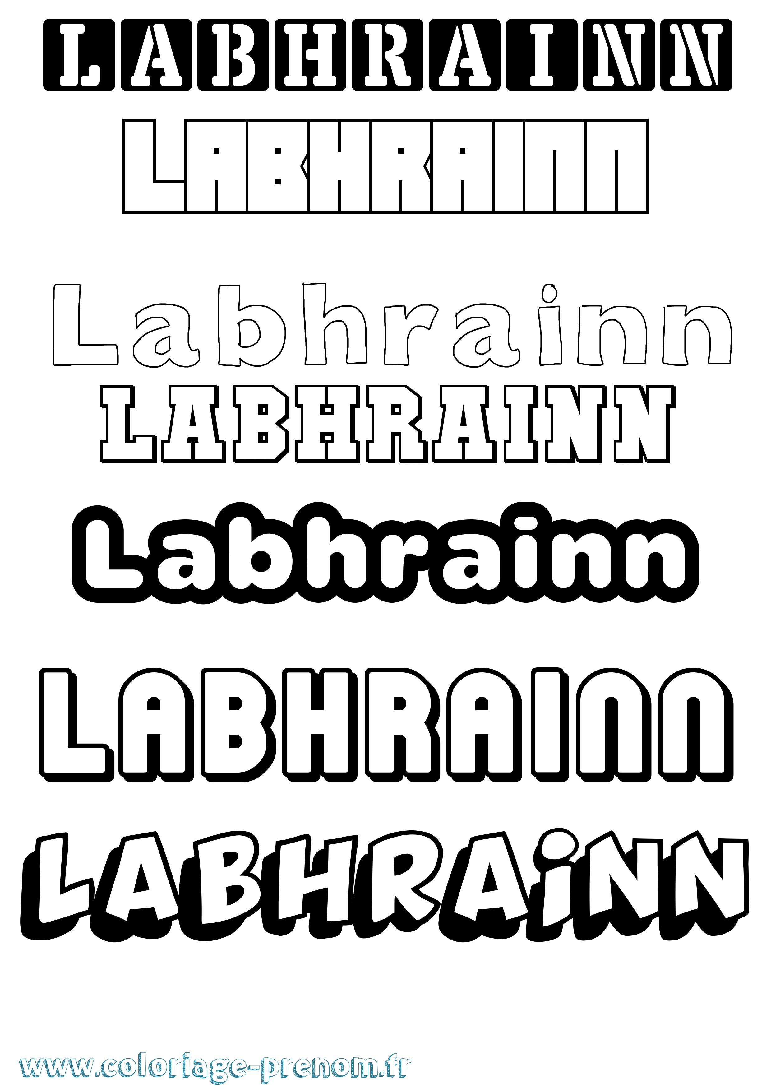 Coloriage Labhrainn Simple Coloriage prénom Labhrainn Simple