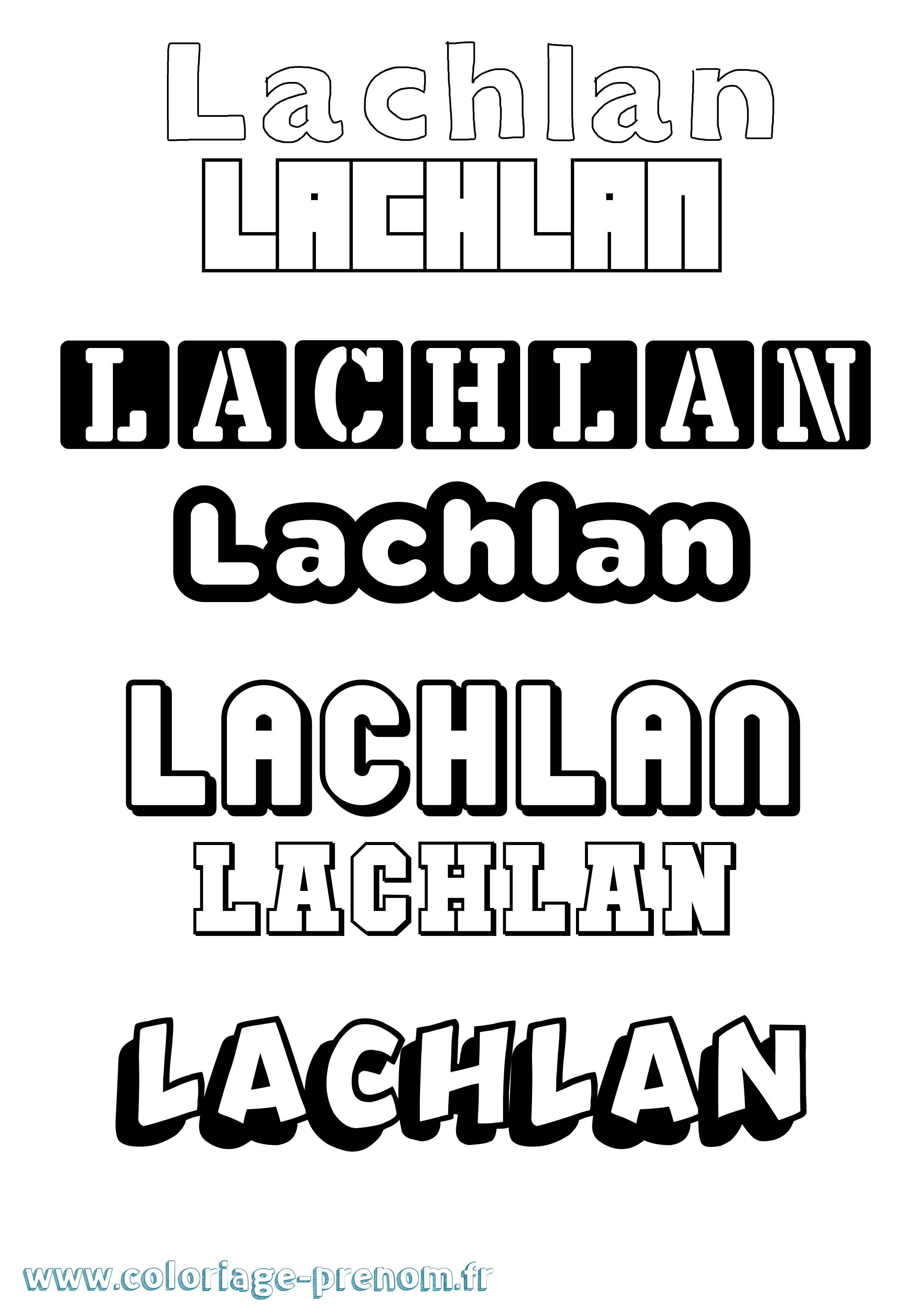 Coloriage prénom Lachlan Simple