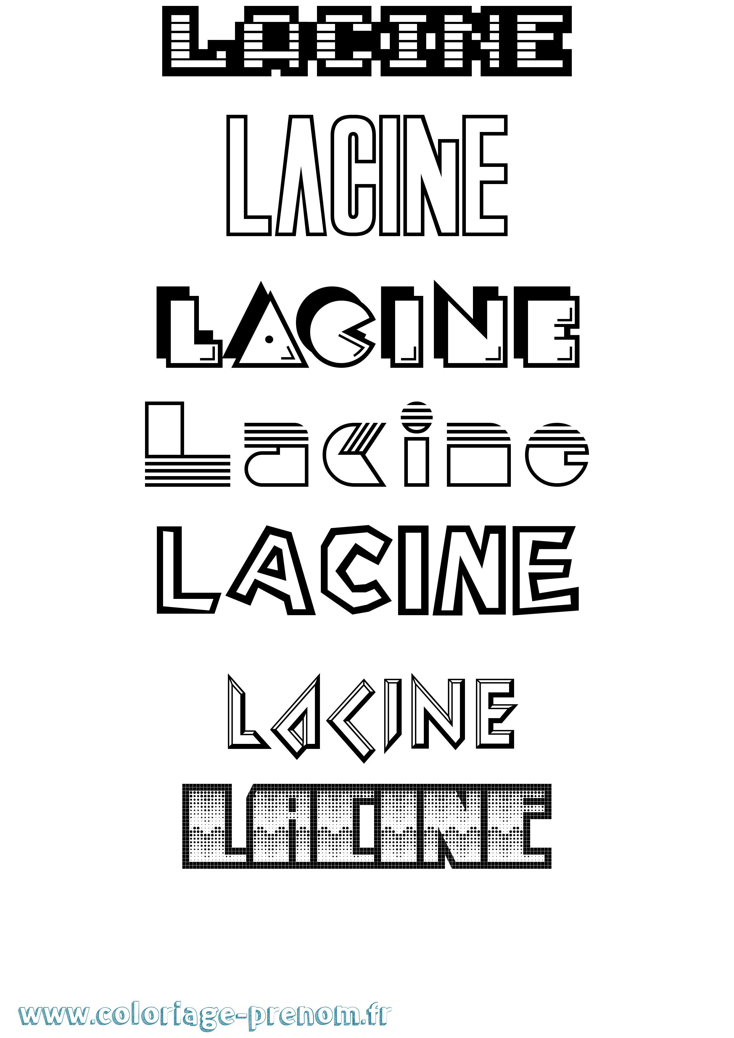 Coloriage Lacine Jeux Vidéos Coloriage prénom Lacine Jeux Vidéos