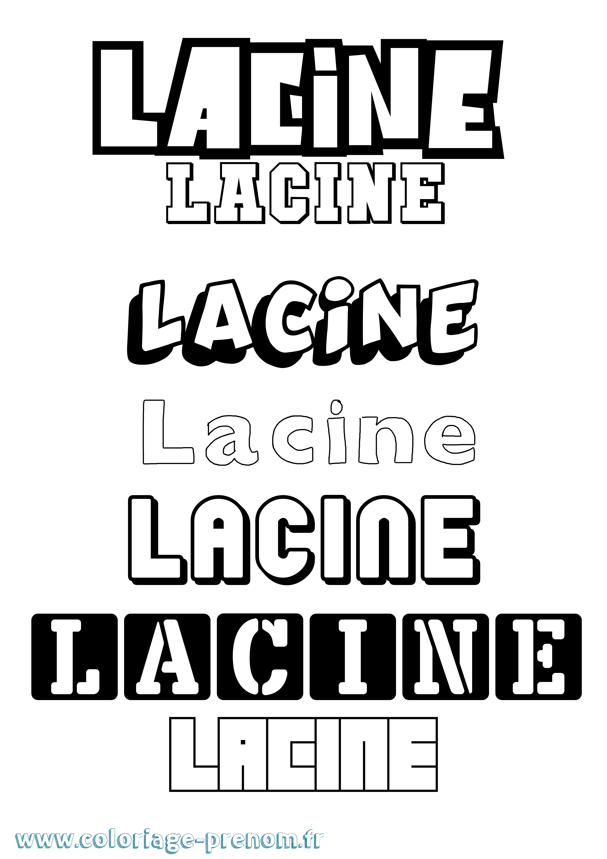 Coloriage Lacine Simple Coloriage prénom Lacine Simple