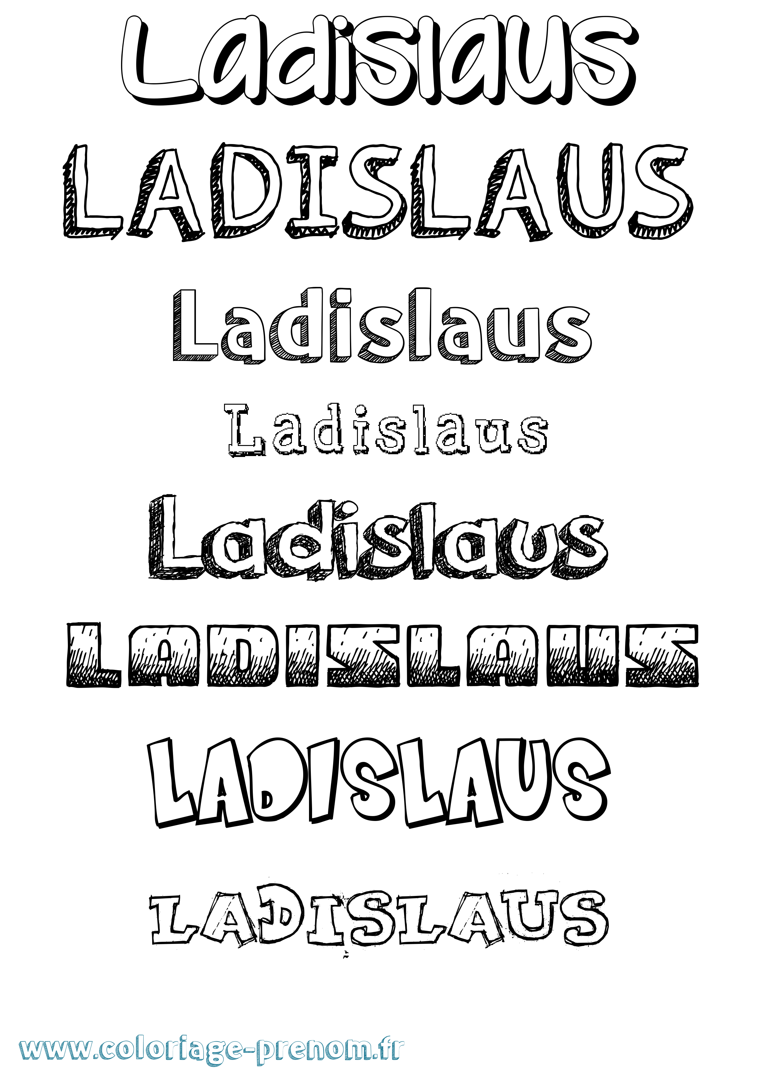 Coloriage prénom Ladislaus Dessiné
