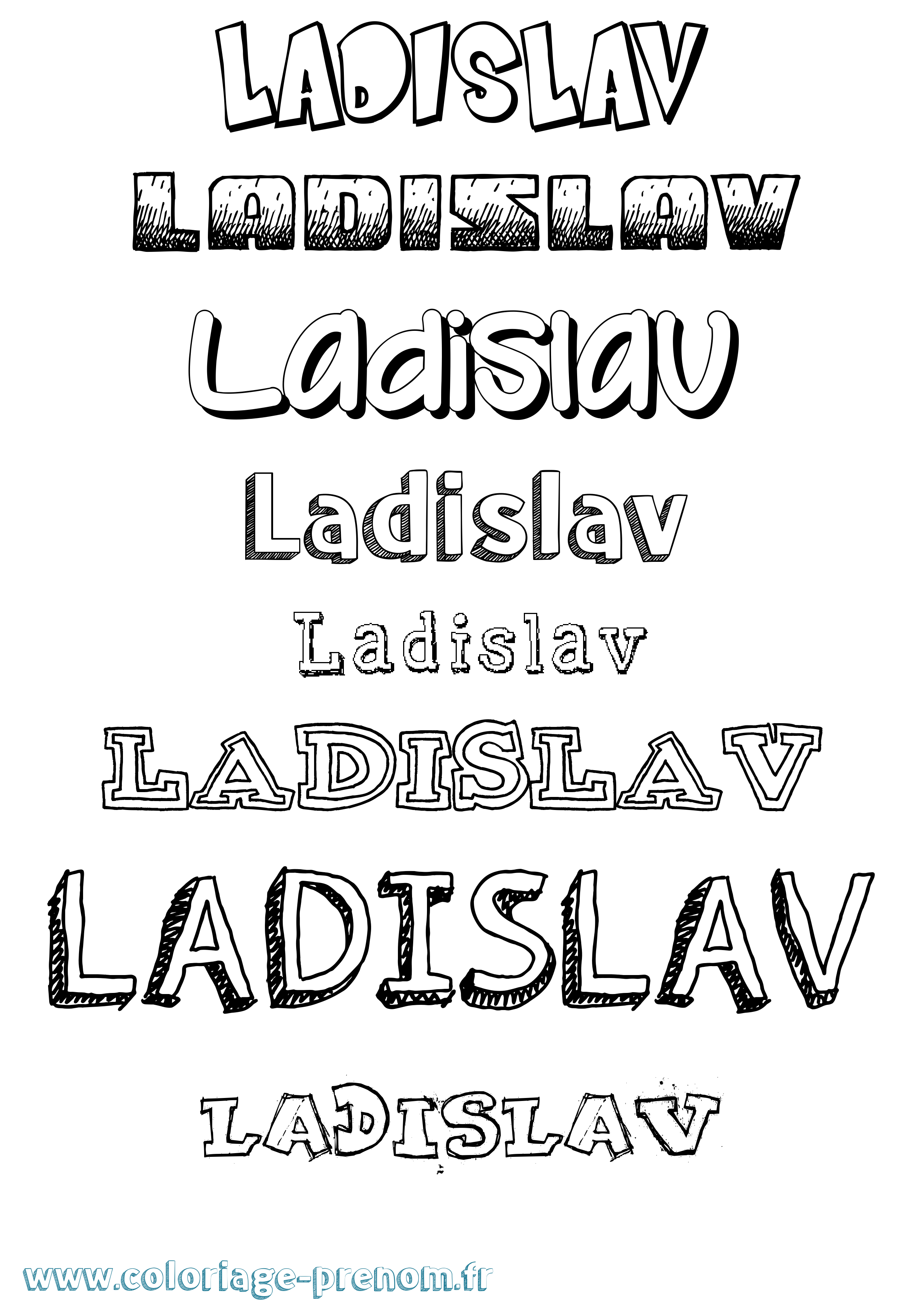 Coloriage prénom Ladislav Dessiné