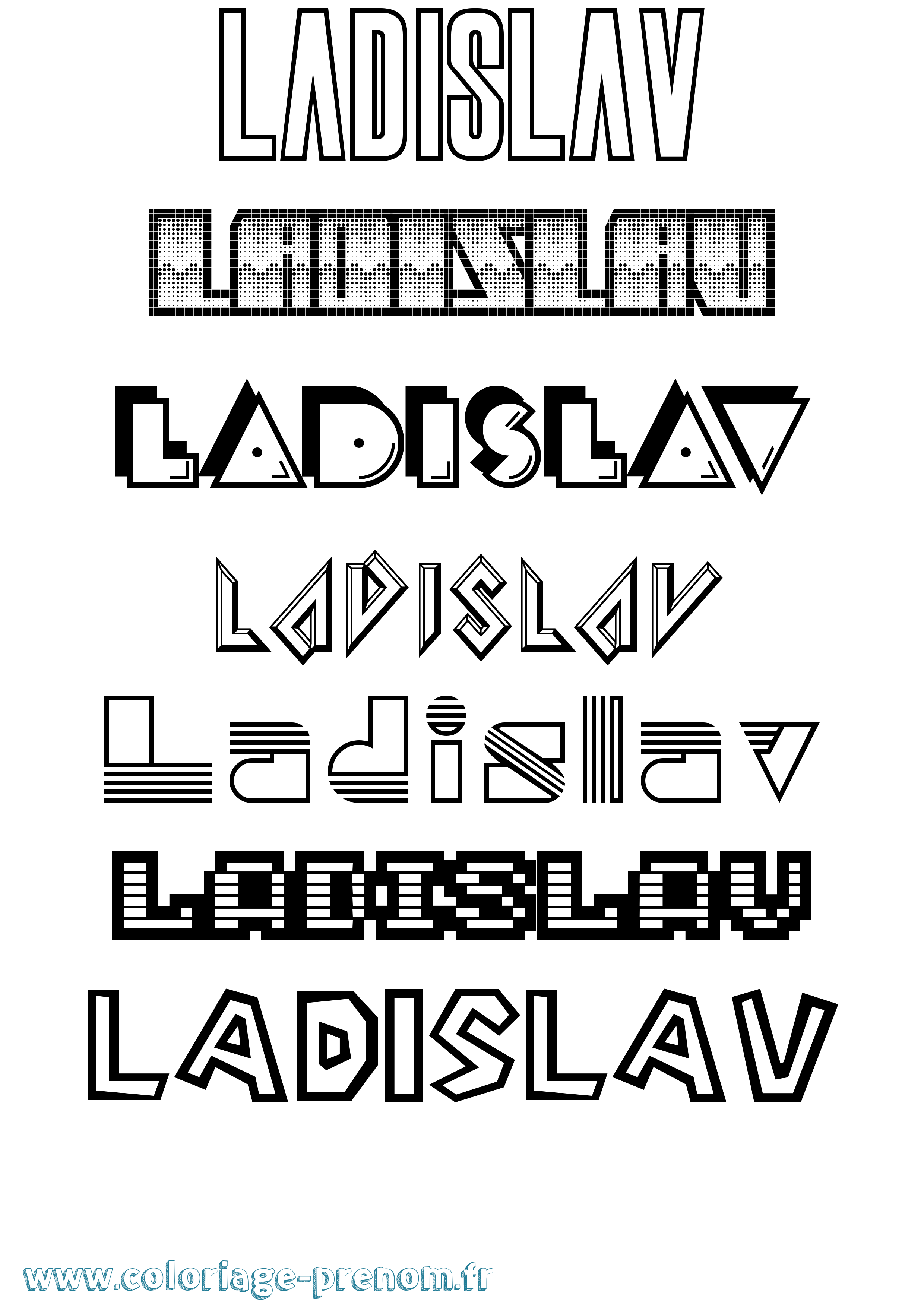 Coloriage prénom Ladislav Jeux Vidéos