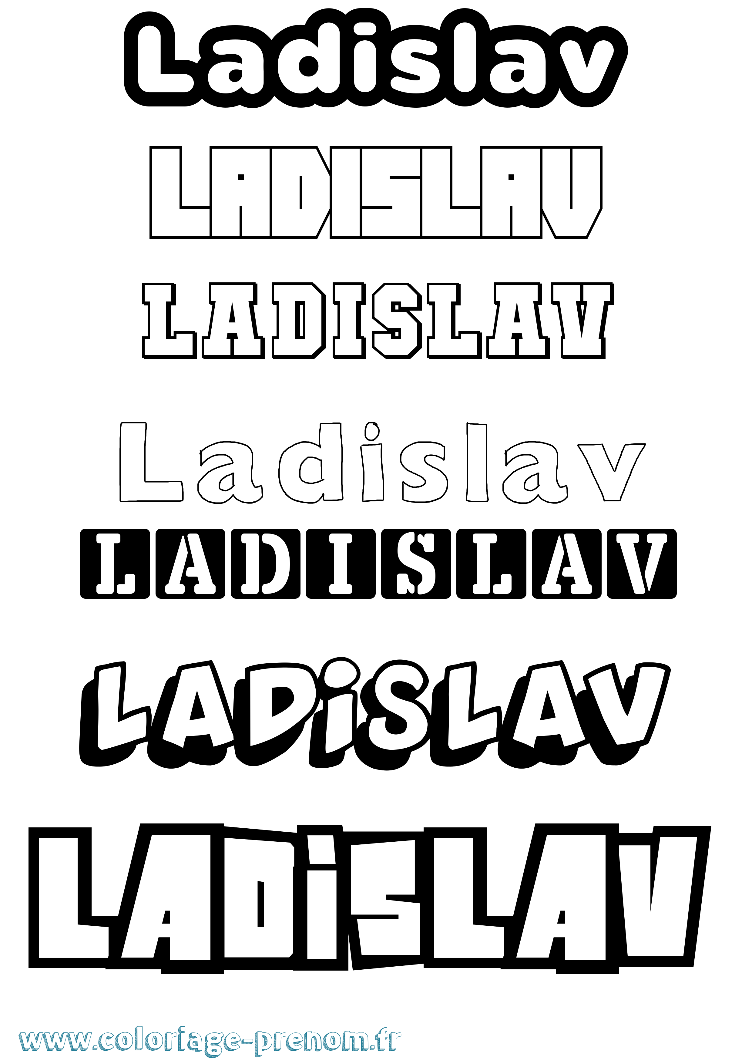 Coloriage prénom Ladislav Simple