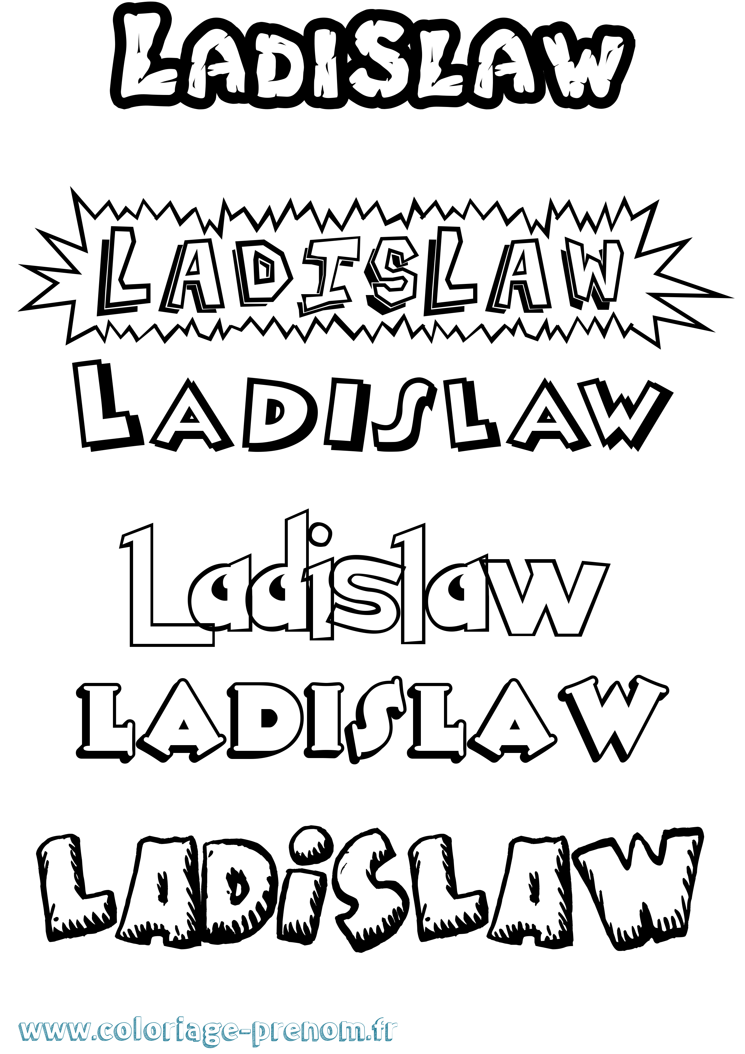 Coloriage prénom Ladislaw Dessin Animé