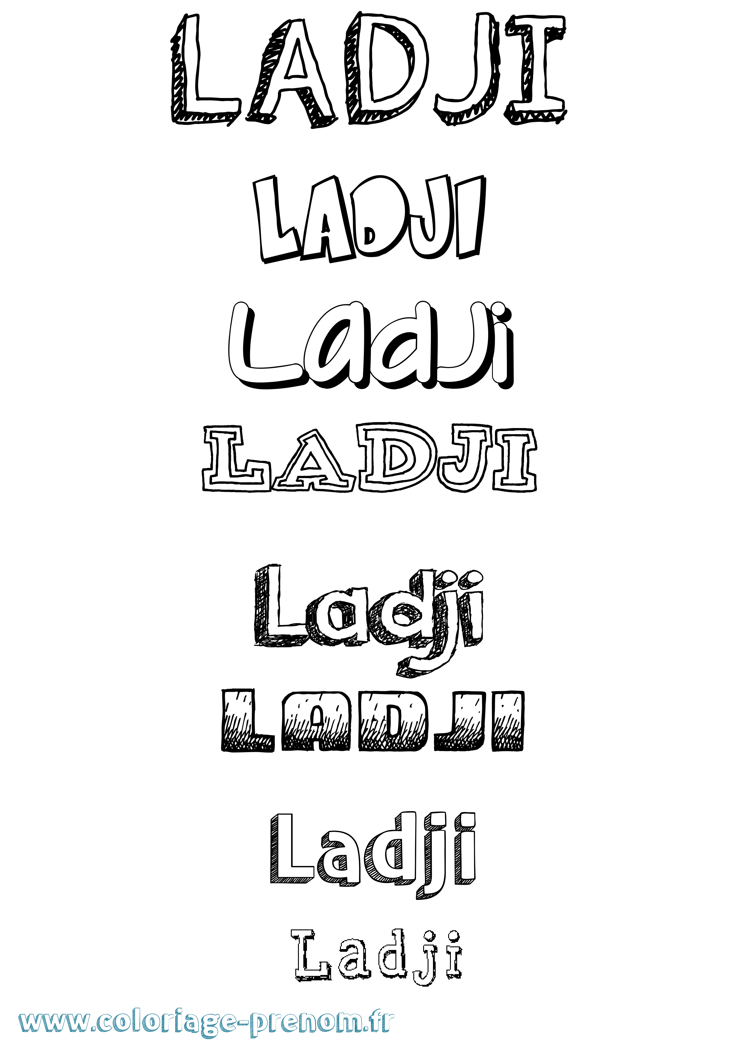 Coloriage Ladji Dessiné Coloriage prénom Ladji Dessiné