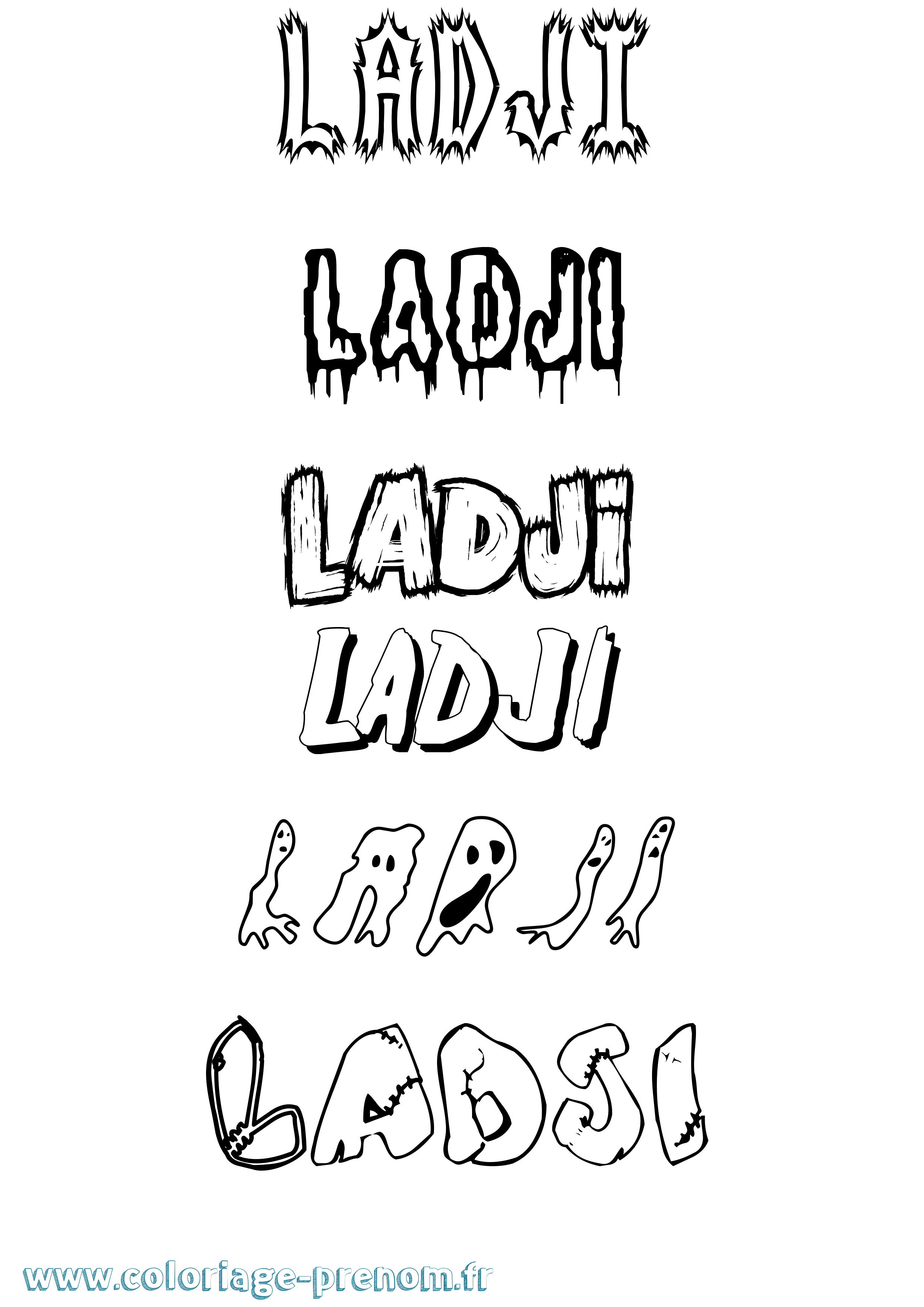 Coloriage Ladji Frisson Coloriage prénom Ladji Frisson