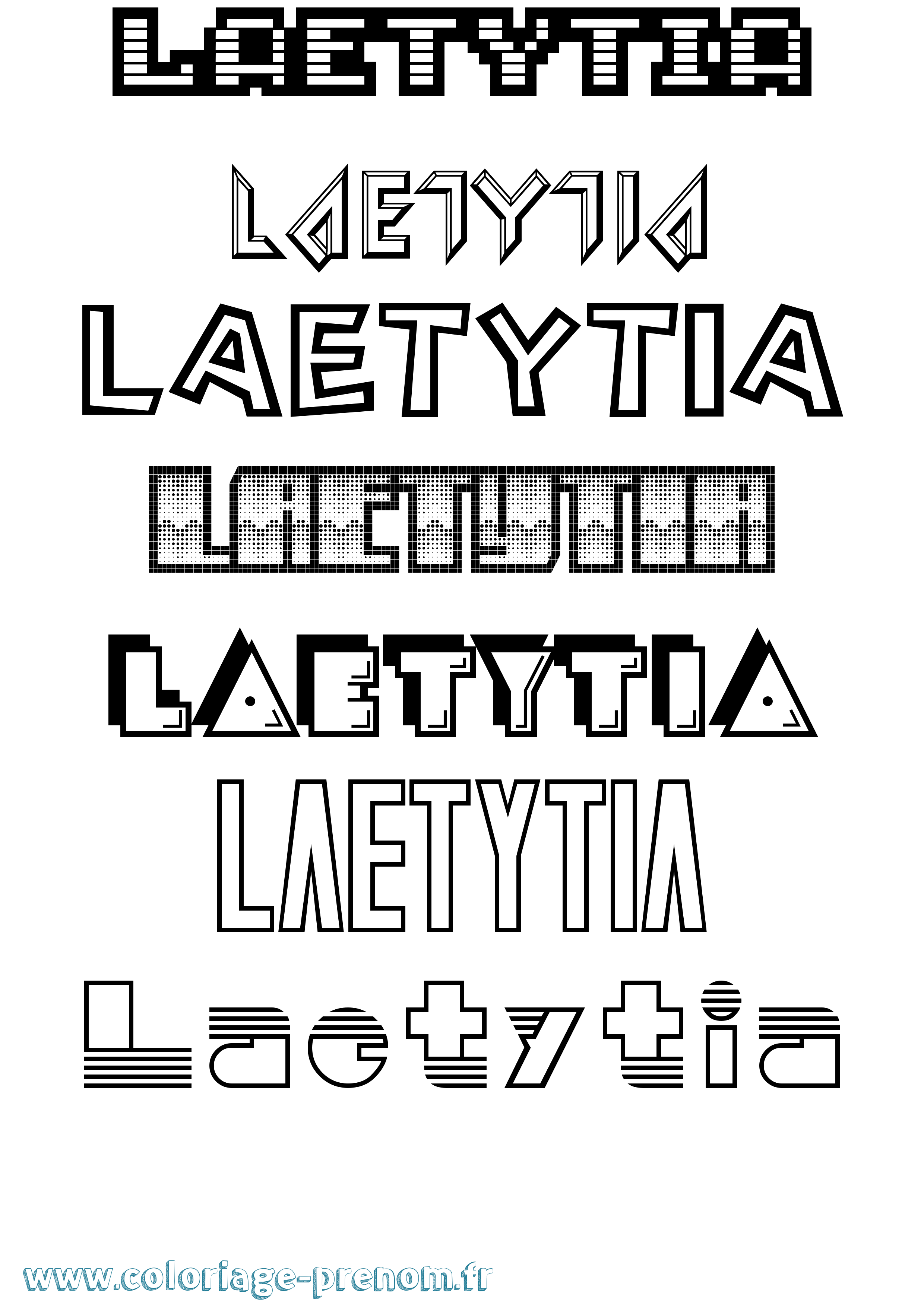 Coloriage Laetytia Jeux Vidéos Coloriage prénom Laetytia Jeux Vidéos