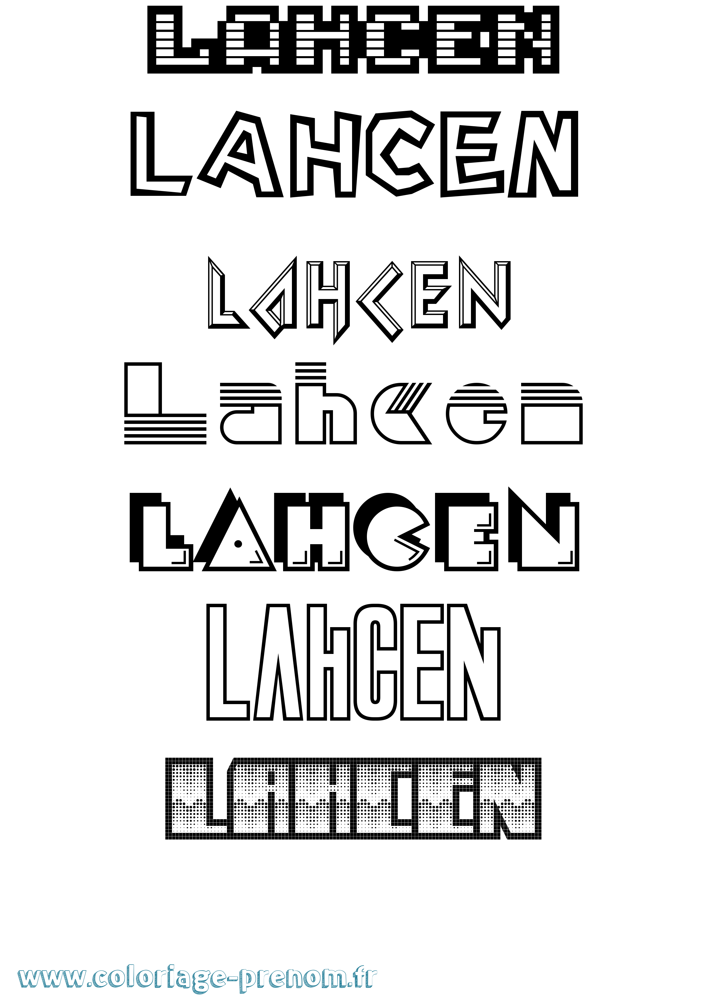 Coloriage Lahcen Jeux Vidéos Coloriage prénom Lahcen Jeux Vidéos