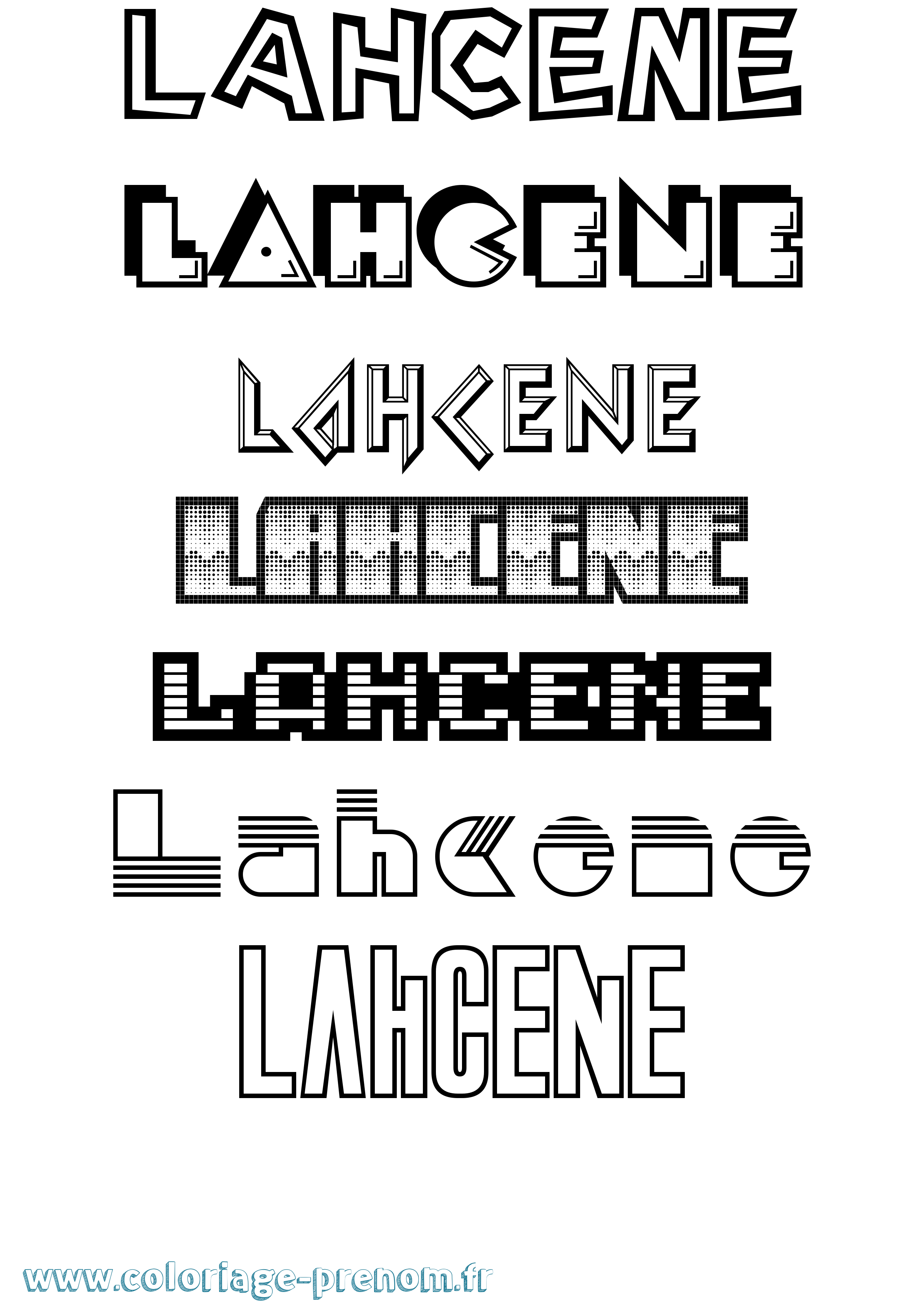 Coloriage Lahcene Jeux Vidéos Coloriage prénom Lahcene Jeux Vidéos
