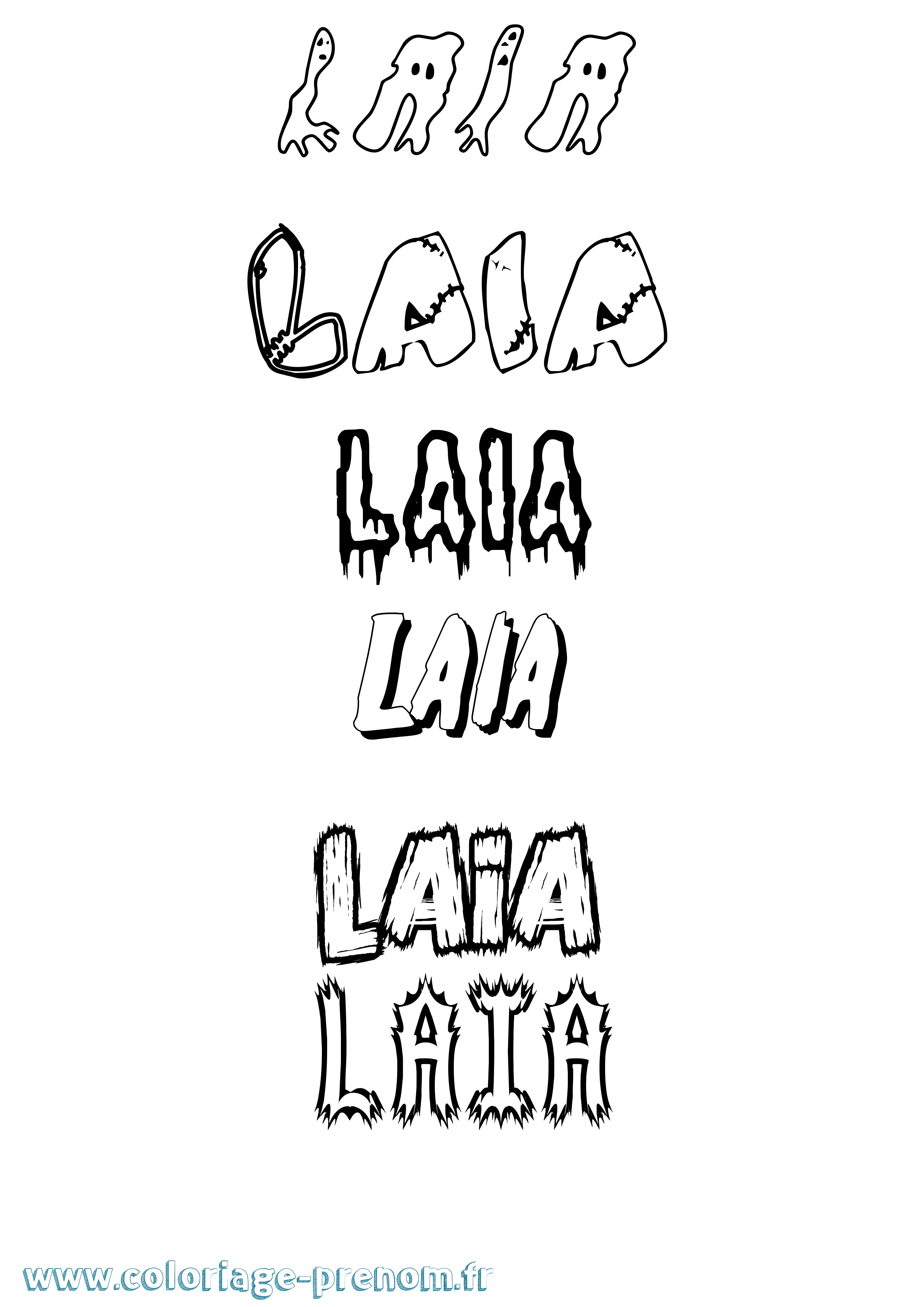 Coloriage Laia Frisson Coloriage prénom Laia Frisson