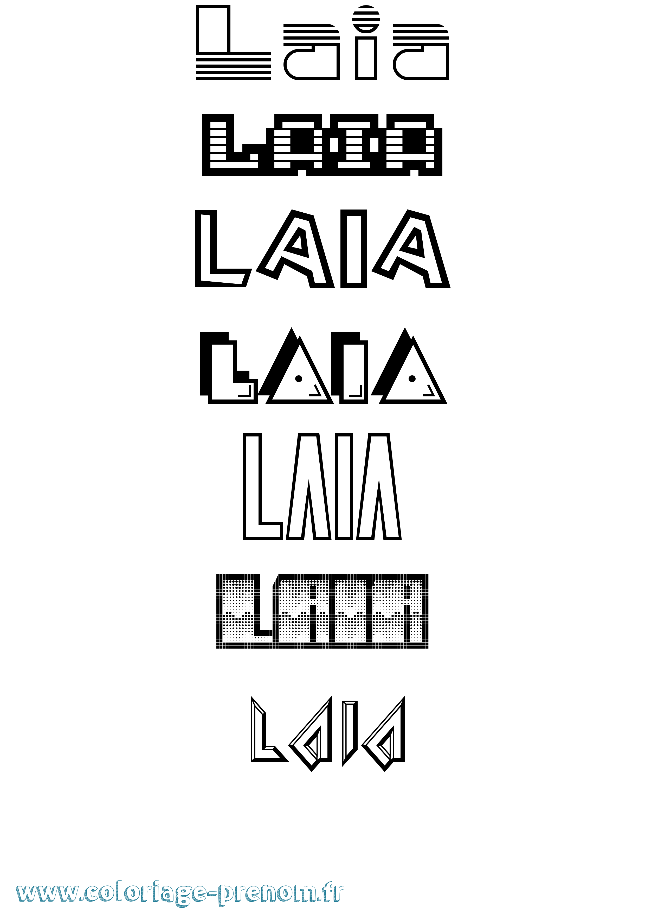 Coloriage Laia Jeux Vidéos Coloriage prénom Laia Jeux Vidéos
