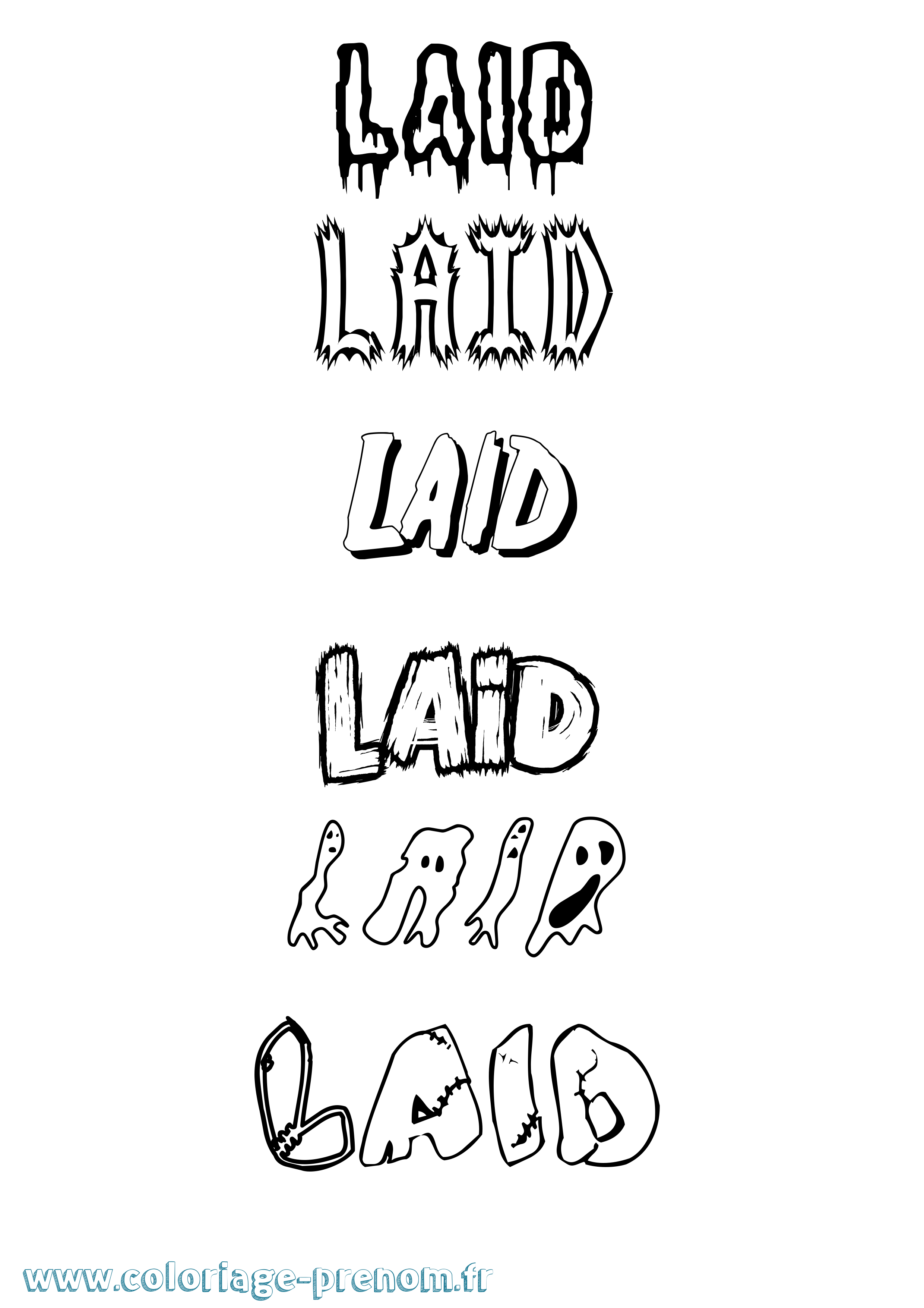 Coloriage Laid Frisson Coloriage prénom Laid Frisson