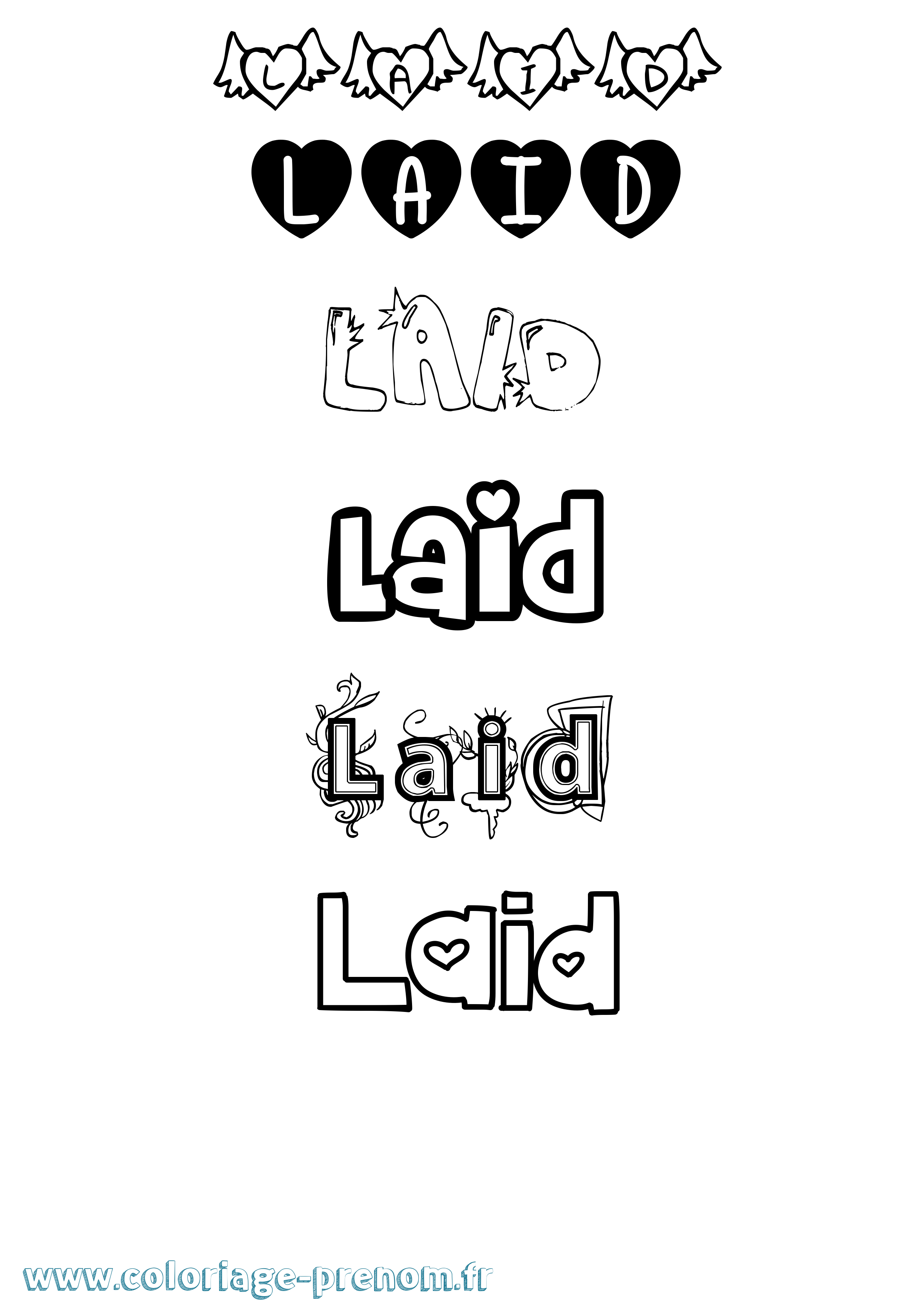 Coloriage Laid Girly Coloriage prénom Laid Girly