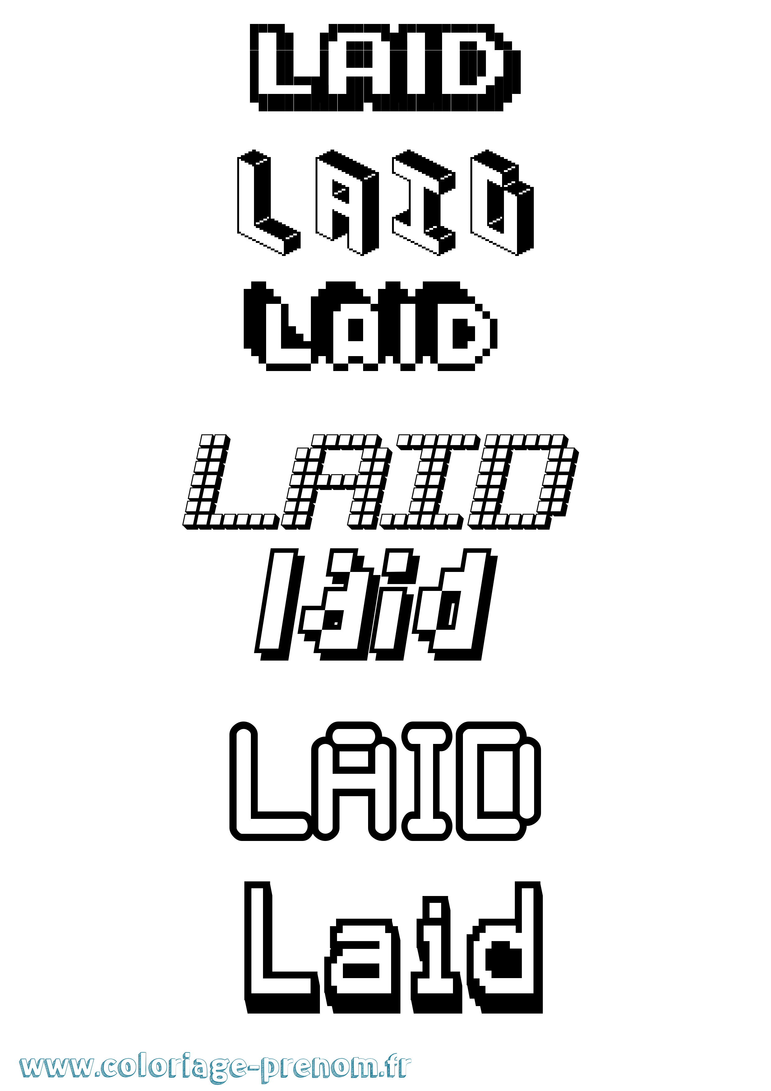 Coloriage Laid Pixel Coloriage prénom Laid Pixel