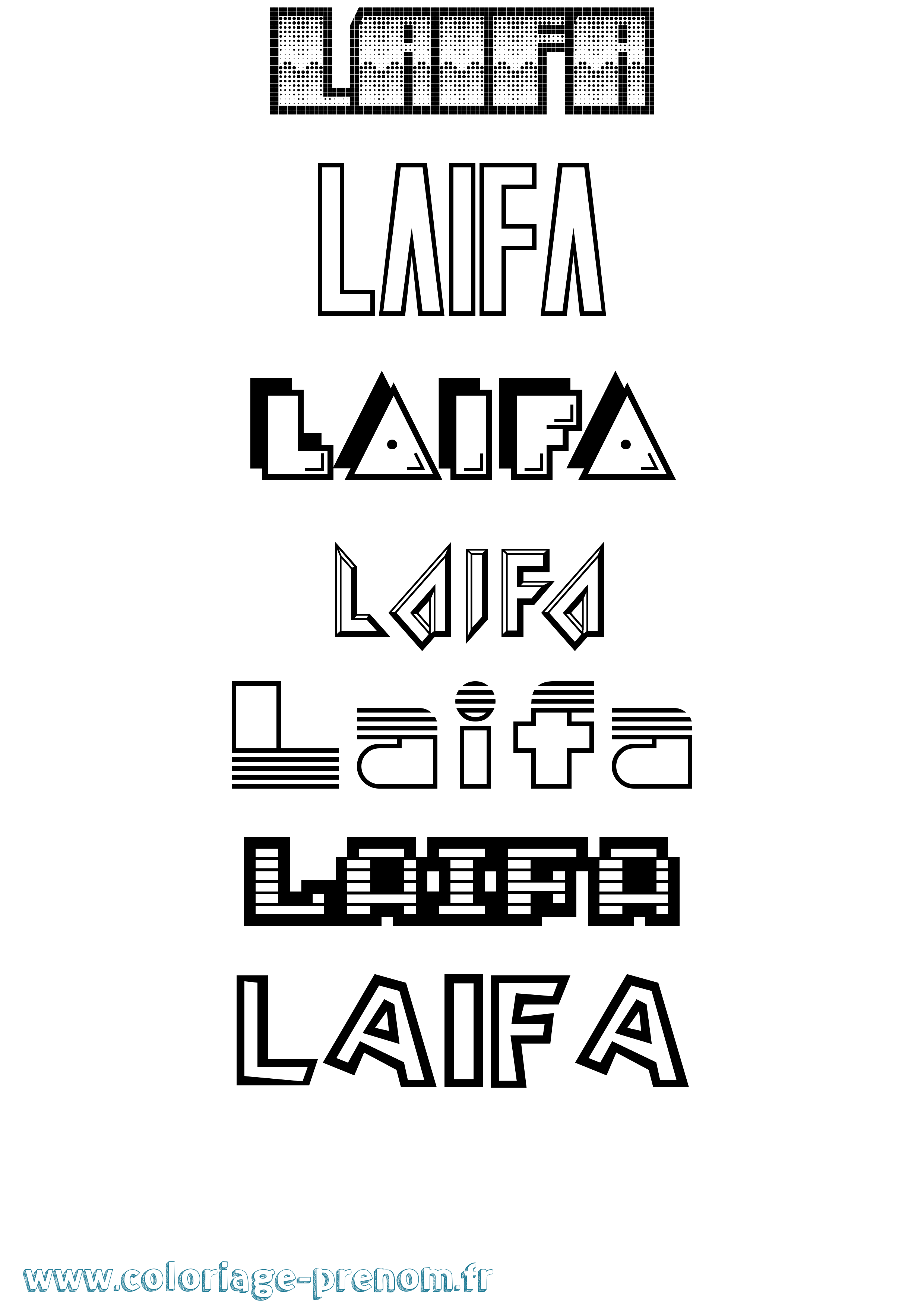 Coloriage Laifa Jeux Vidéos Coloriage prénom Laifa Jeux Vidéos