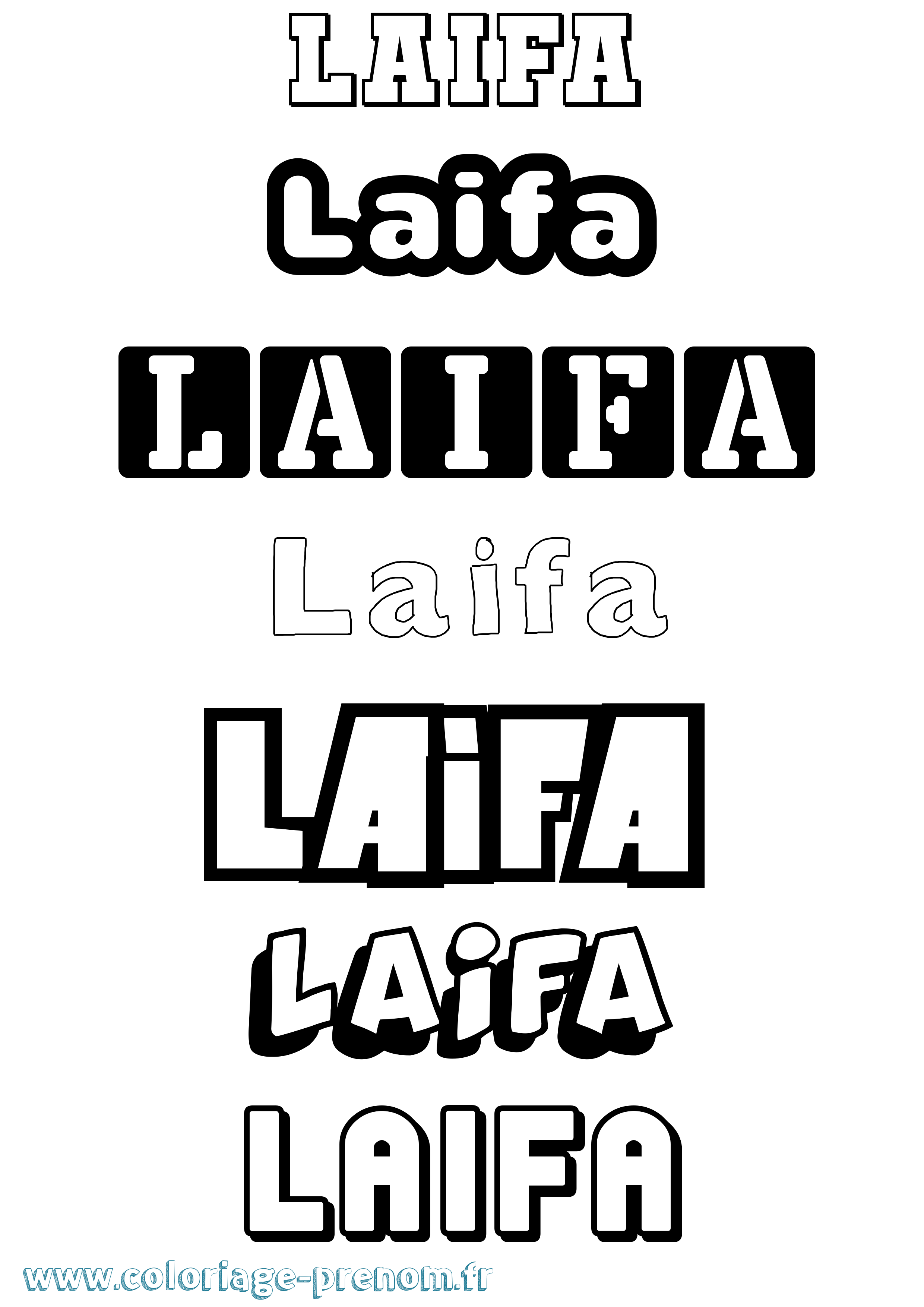 Coloriage Laifa Simple Coloriage prénom Laifa Simple