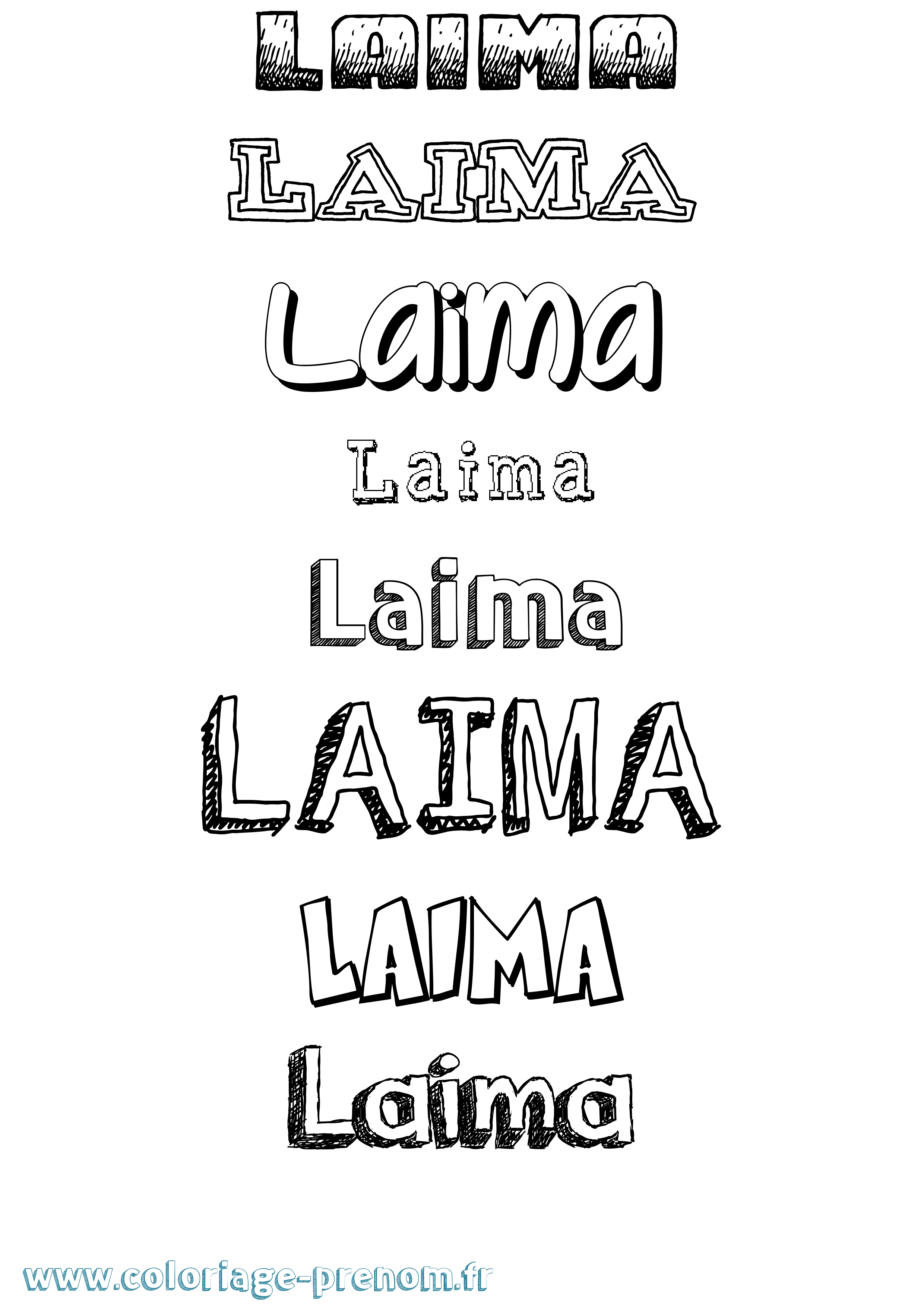 Coloriage Laima Dessiné Coloriage prénom Laima Dessiné