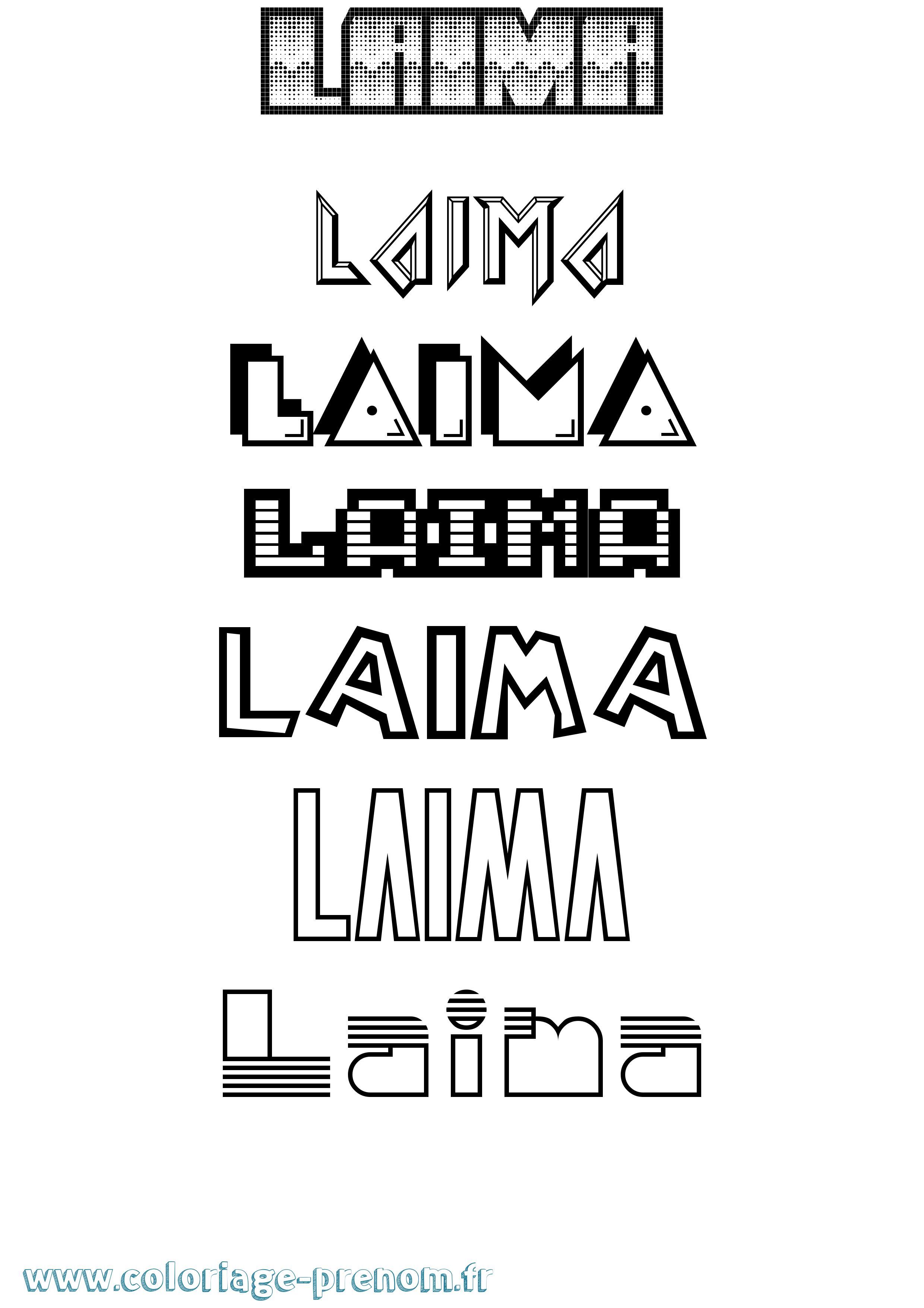 Coloriage Laima Jeux Vidéos Coloriage prénom Laima Jeux Vidéos