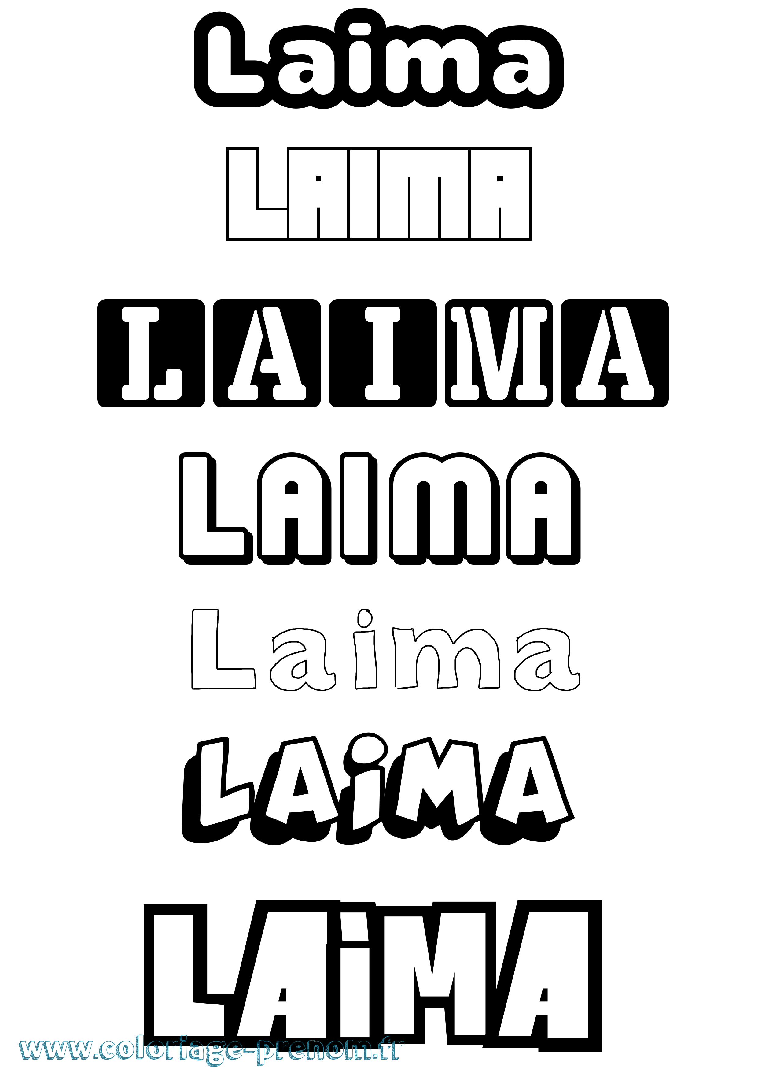 Coloriage Laima Simple Coloriage prénom Laima Simple