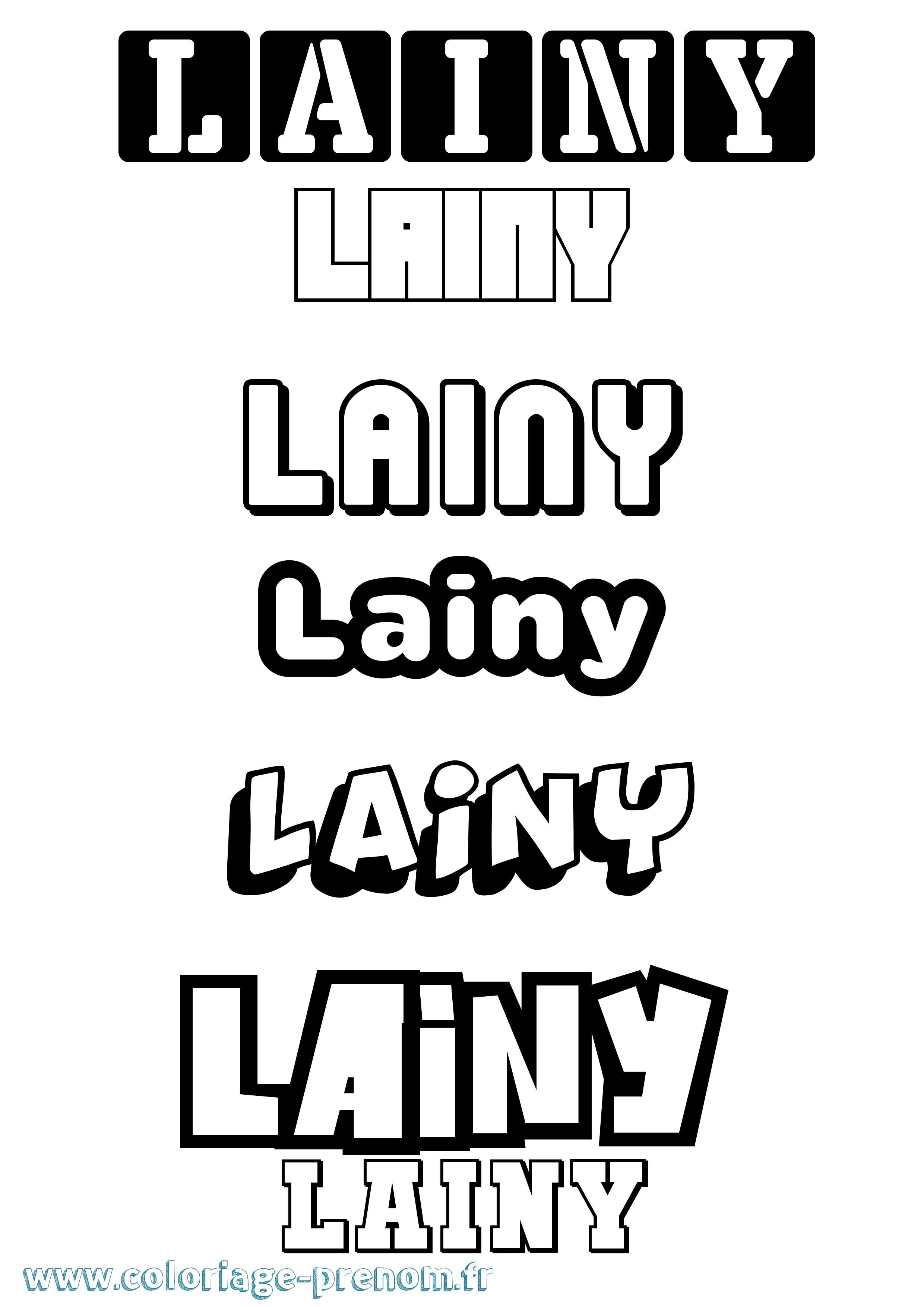 Coloriage prénom Lainy Simple