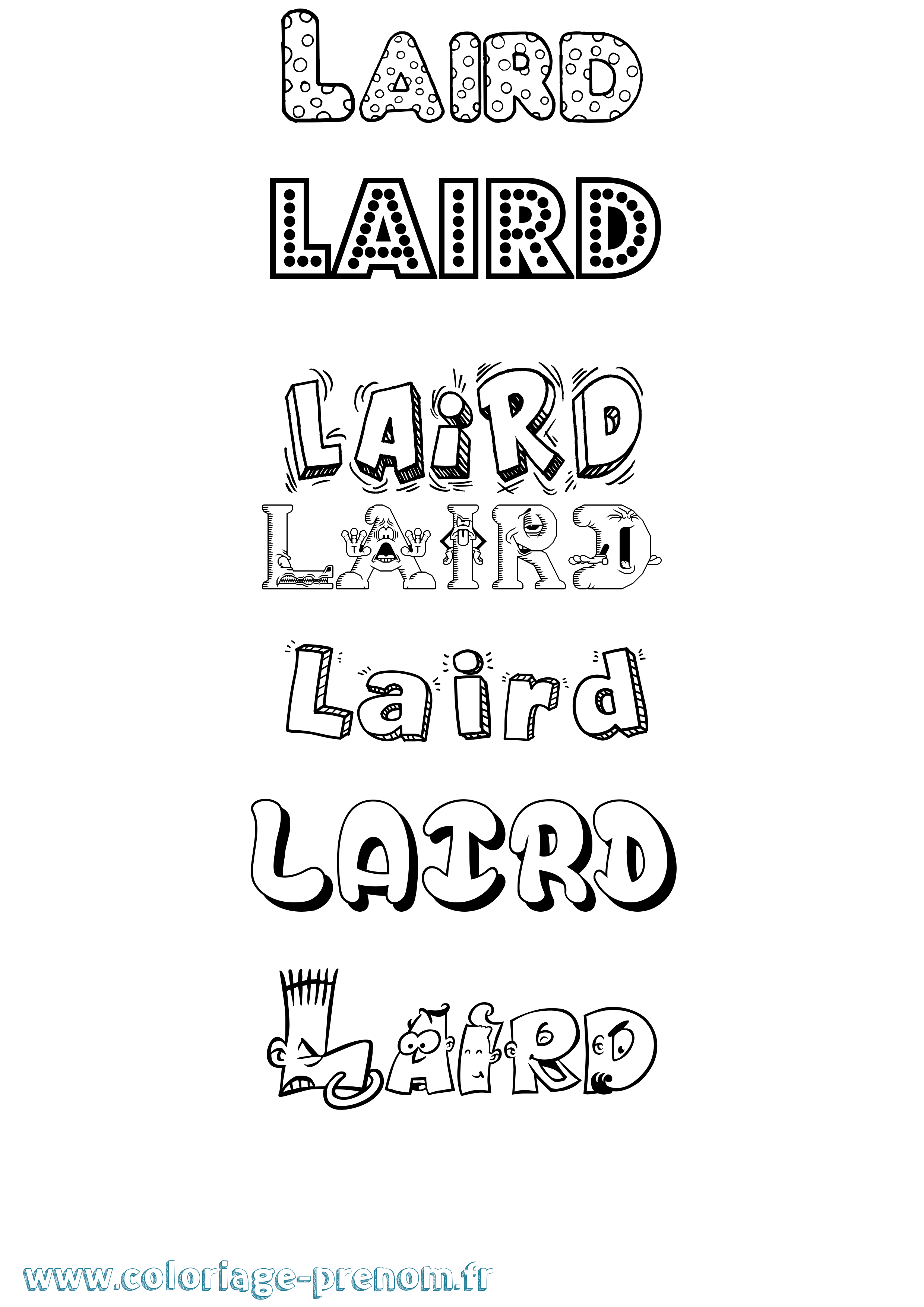 Coloriage prénom Laird Fun