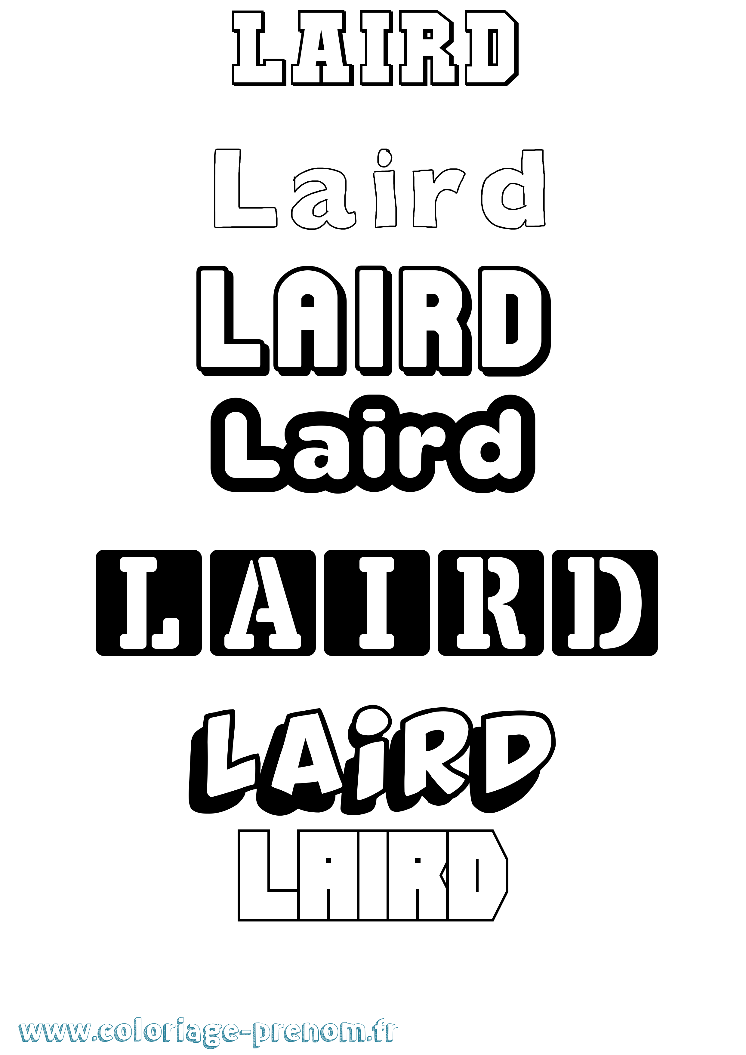 Coloriage prénom Laird Simple