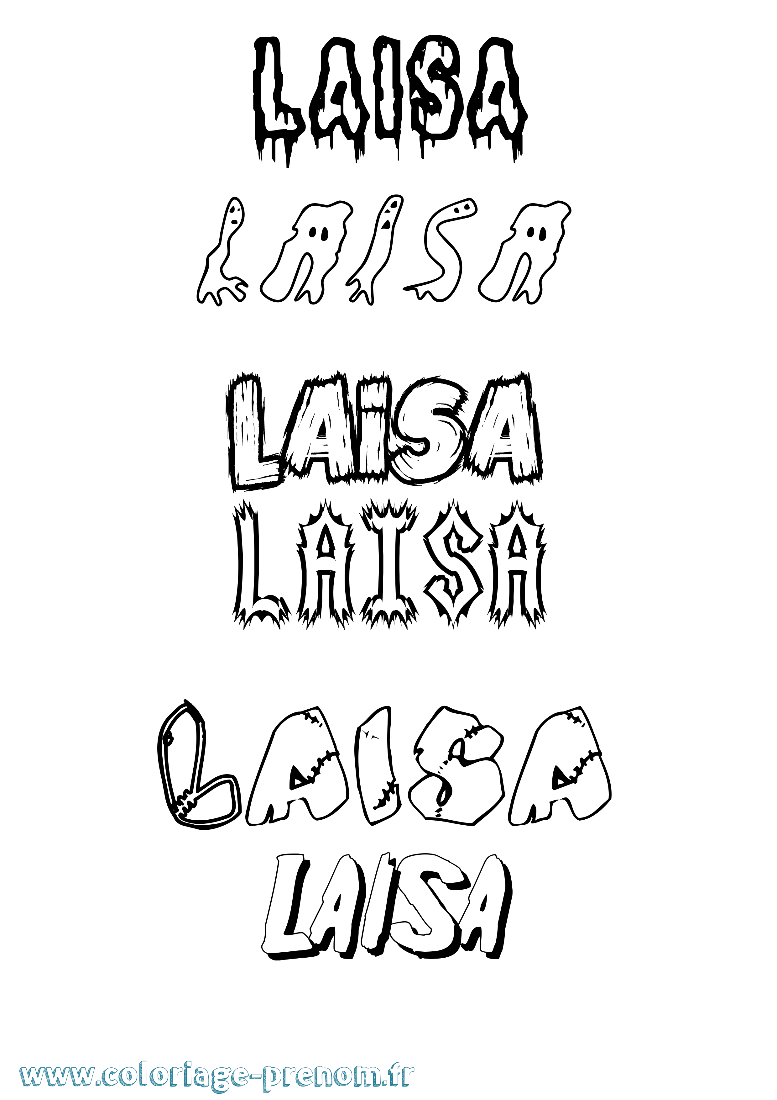 Coloriage Laisa Frisson Coloriage prénom Laisa Frisson