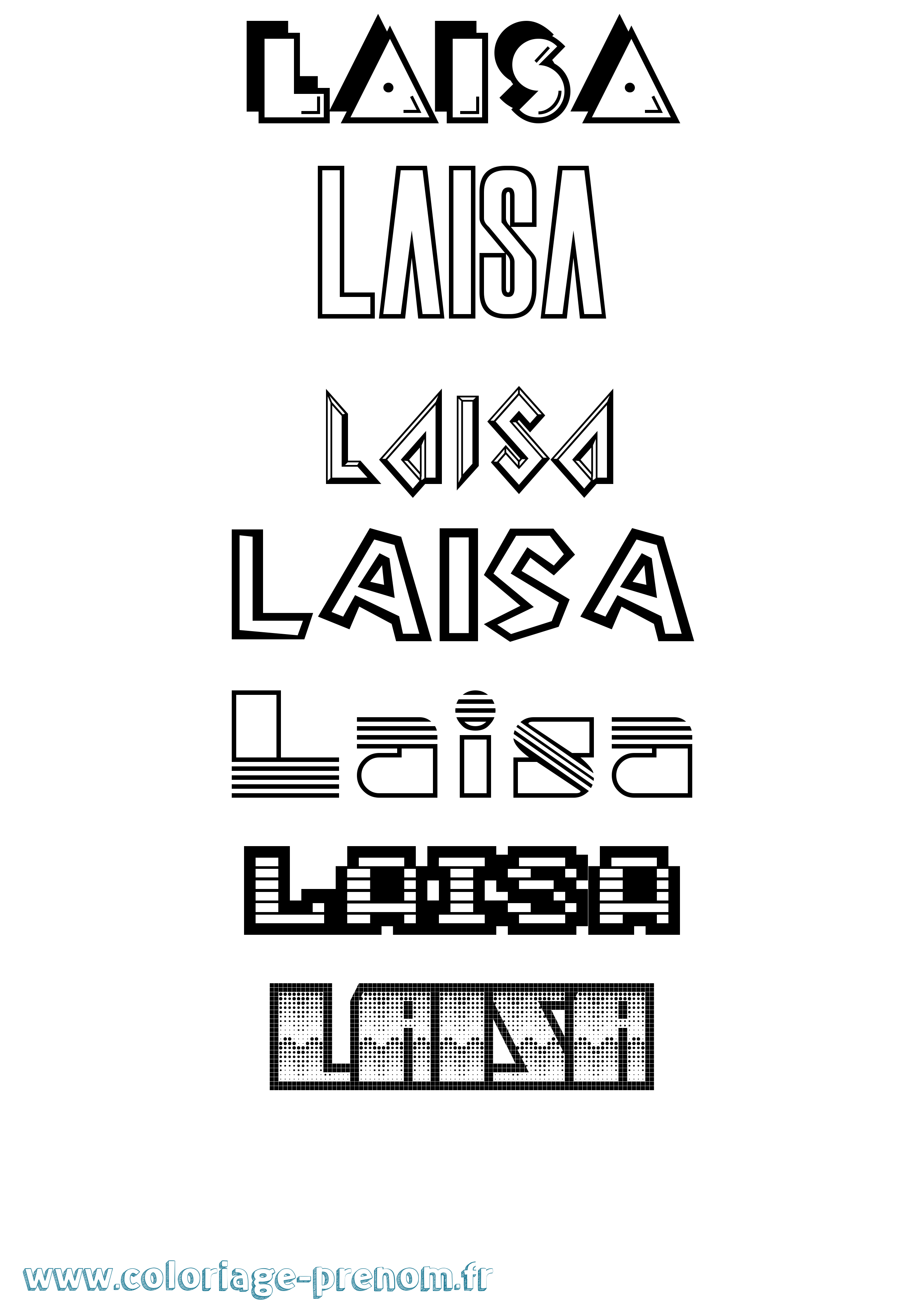 Coloriage Laisa Jeux Vidéos Coloriage prénom Laisa Jeux Vidéos