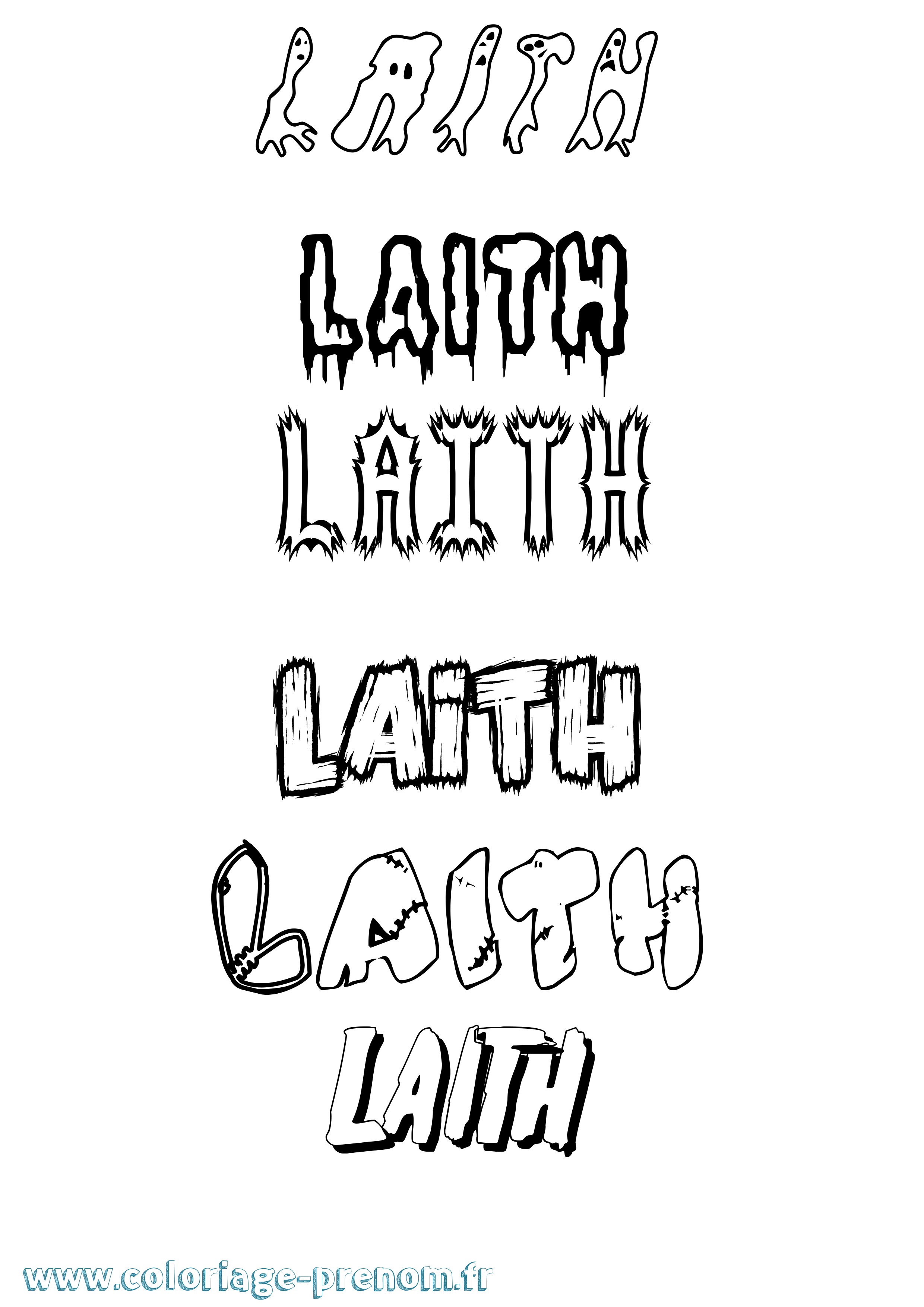 Coloriage Laith Frisson Coloriage prénom Laith Frisson