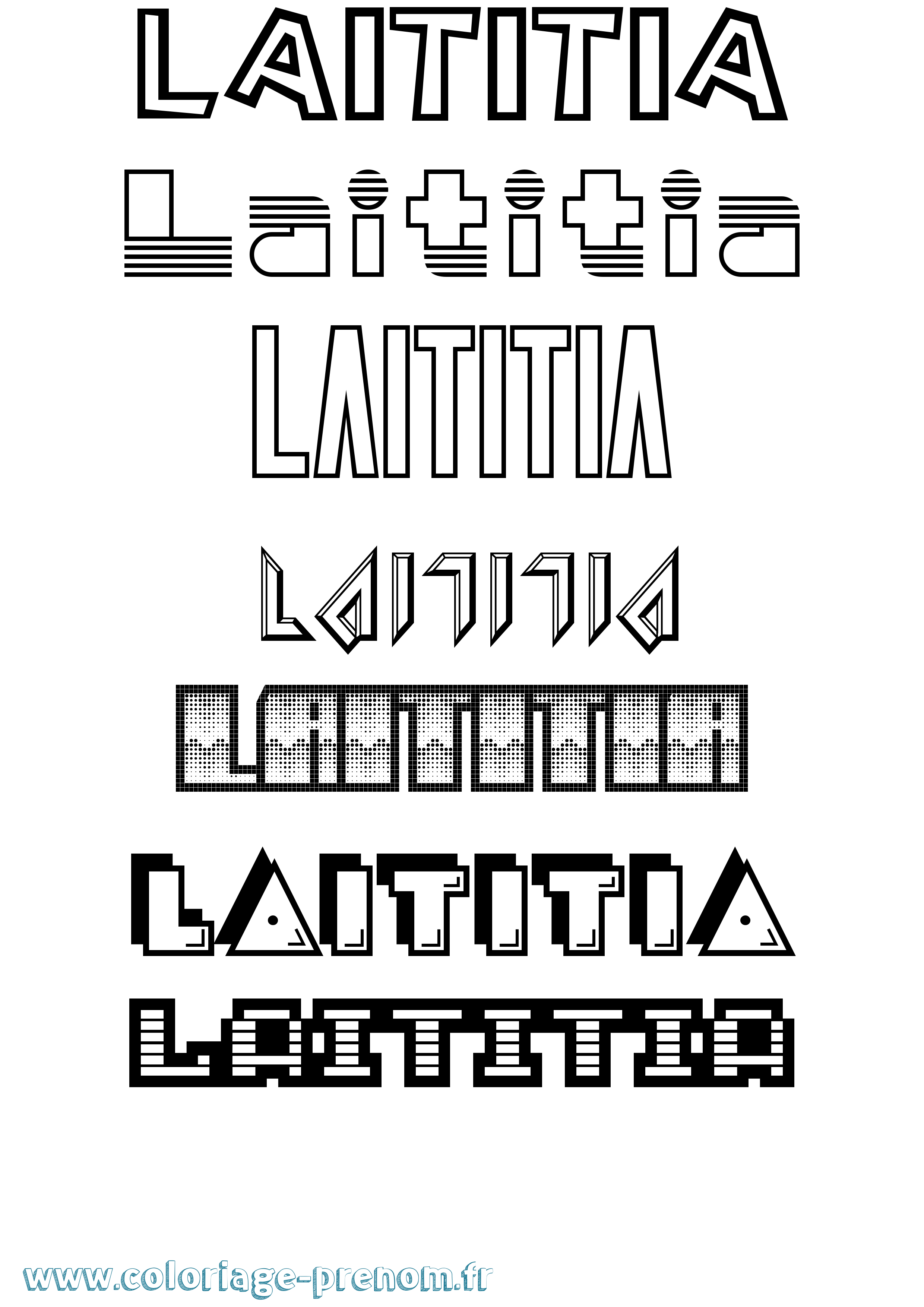 Coloriage Laititia Jeux Vidéos Coloriage prénom Laititia Jeux Vidéos