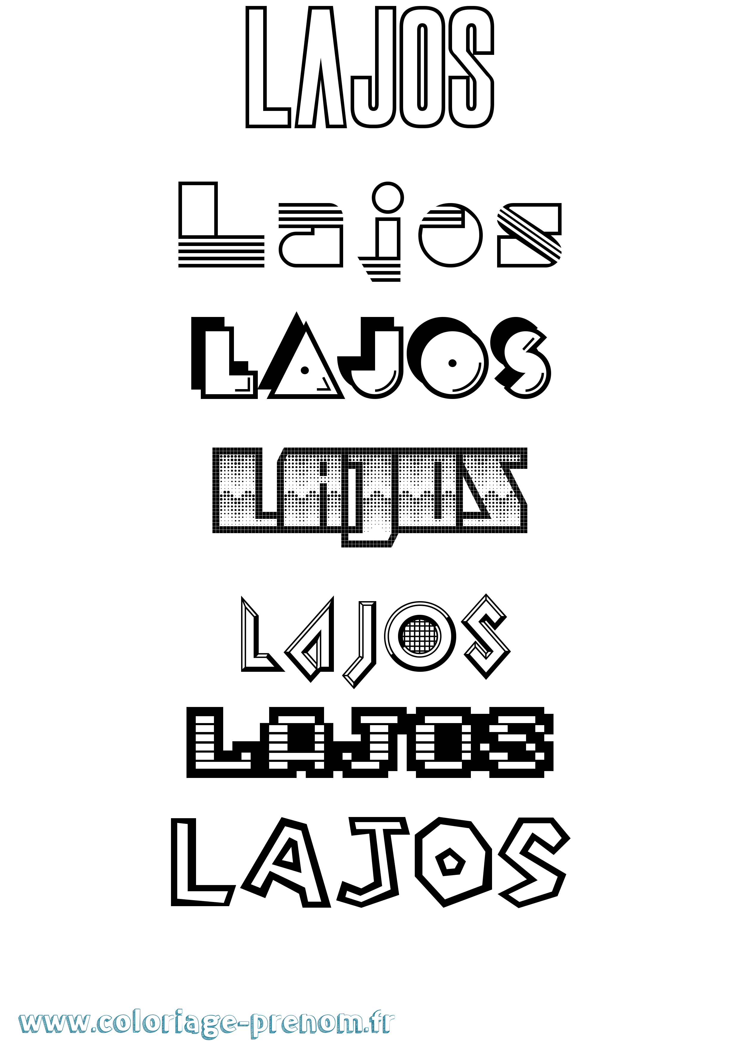 Coloriage Lajos Jeux Vidéos Coloriage prénom Lajos Jeux Vidéos