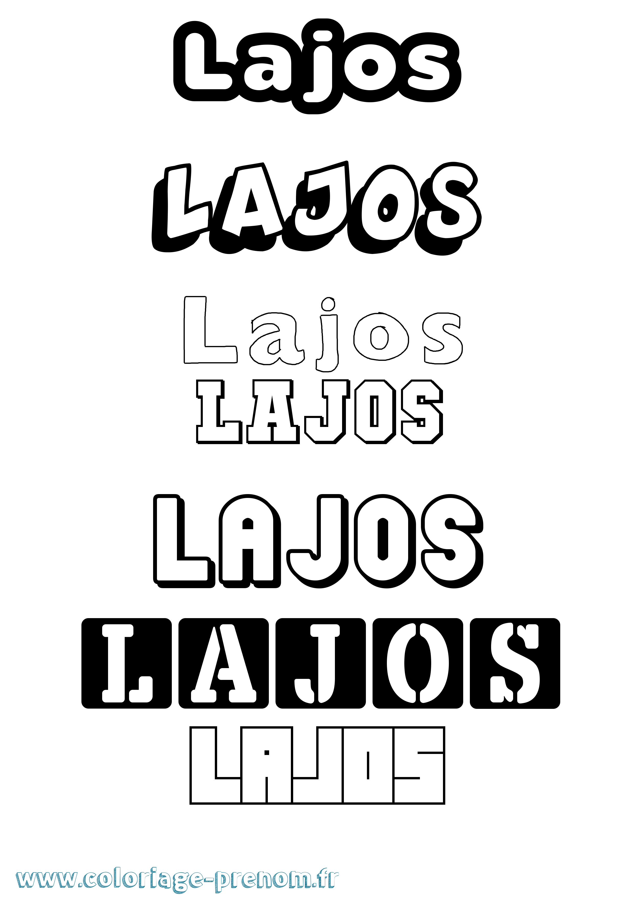 Coloriage Lajos Simple Coloriage prénom Lajos Simple