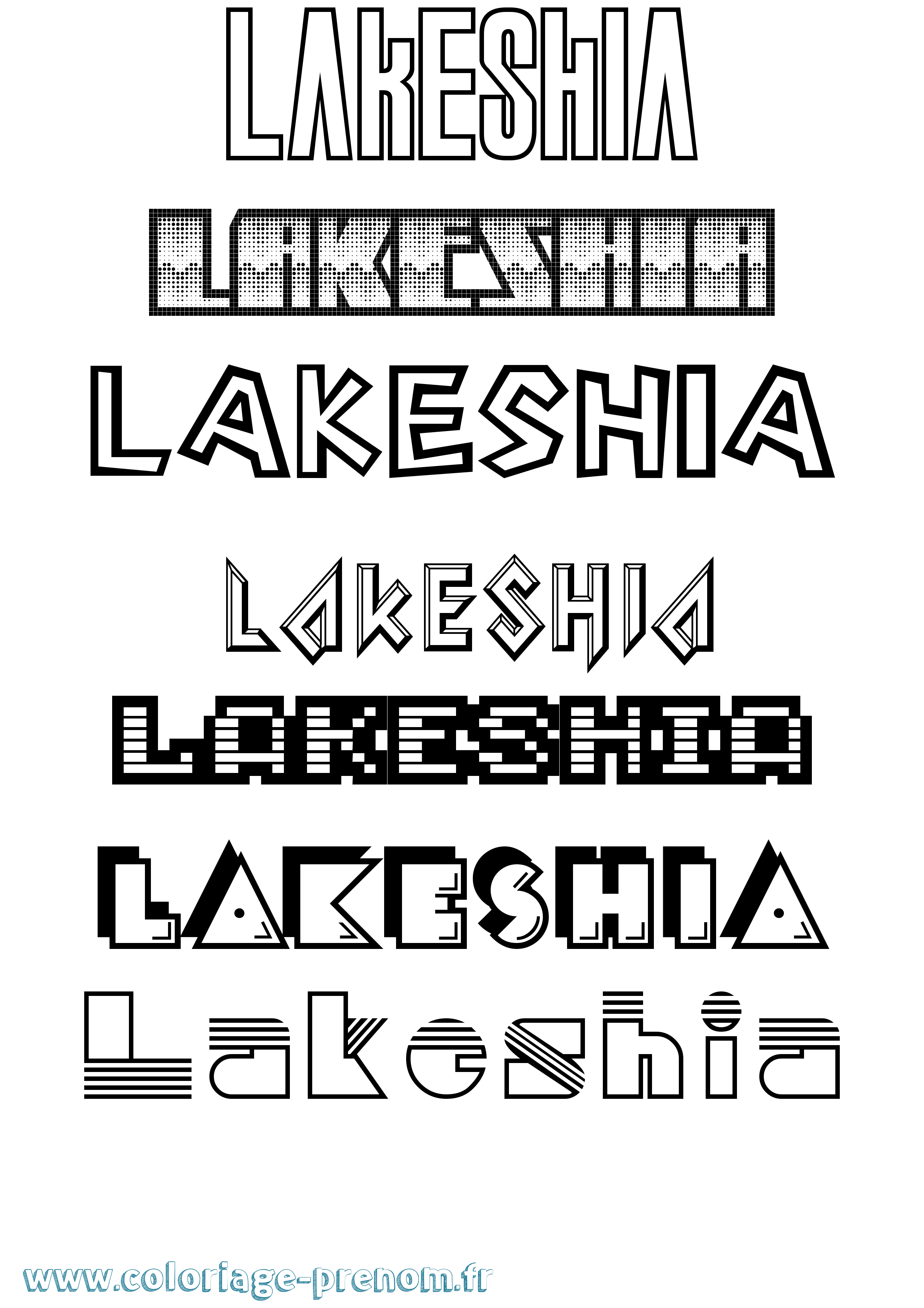 Coloriage Lakeshia Jeux Vidéos Coloriage prénom Lakeshia Jeux Vidéos