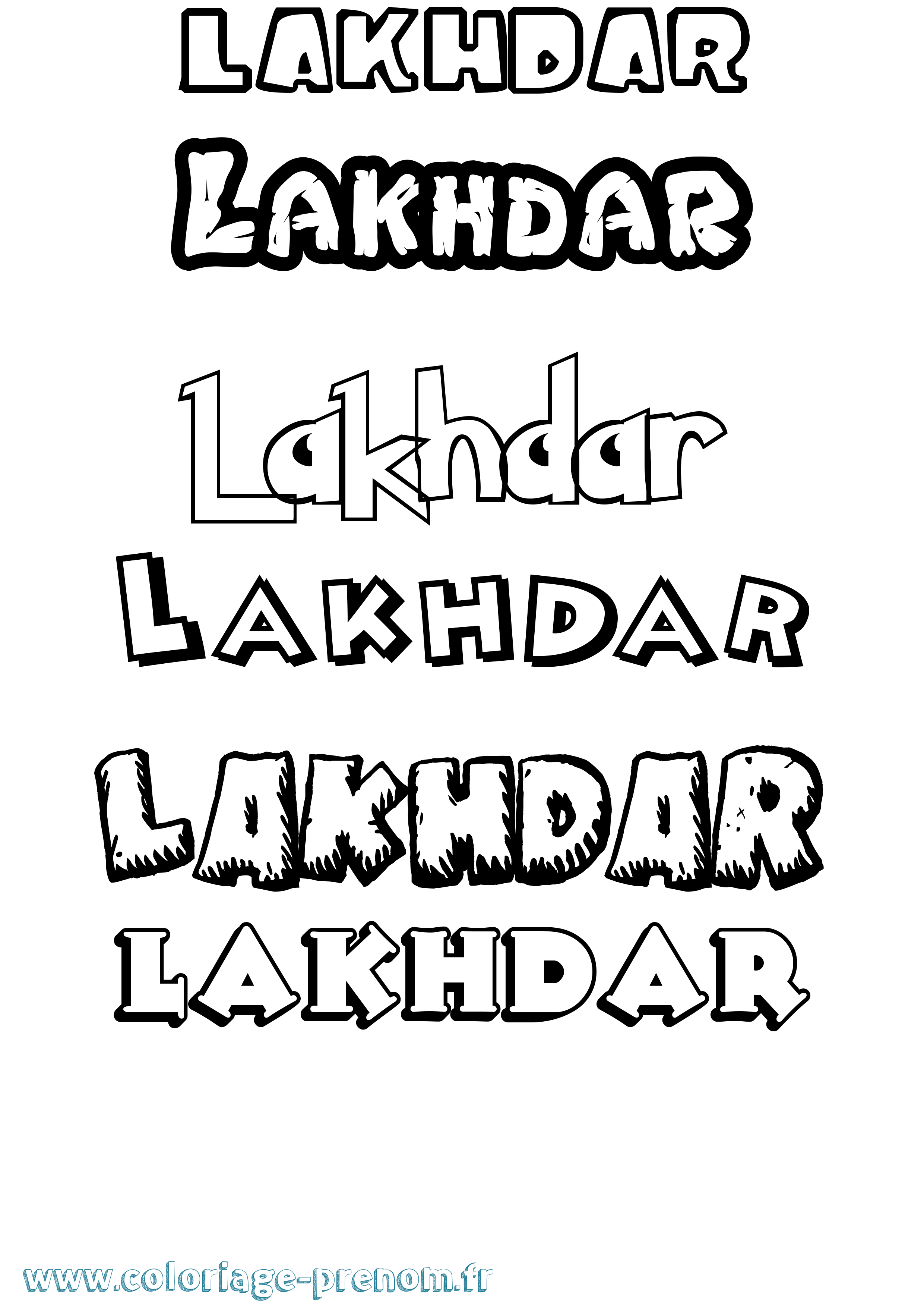 Coloriage Lakhdar Dessin Animé Coloriage prénom Lakhdar Dessin Animé
