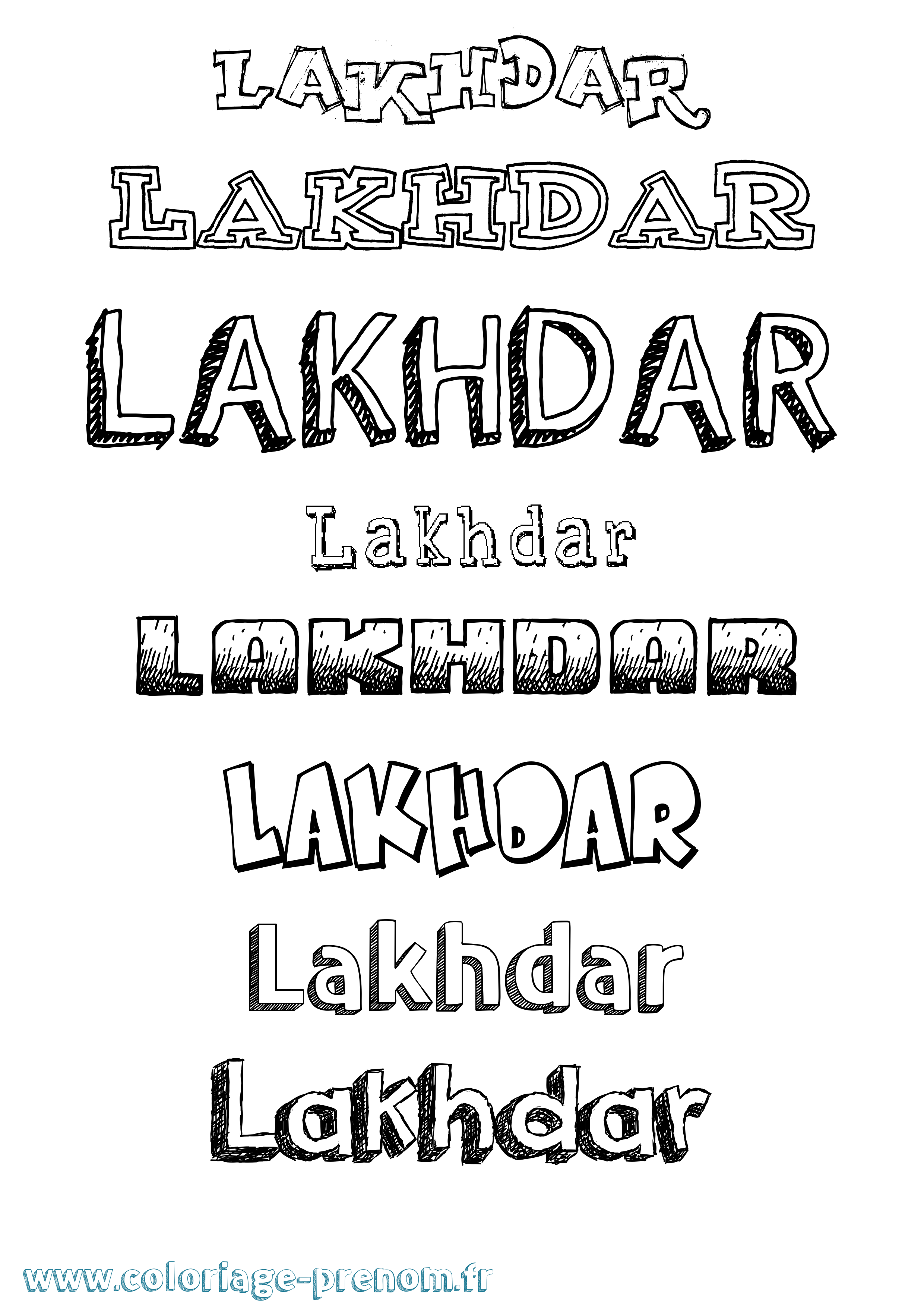 Coloriage Lakhdar Dessiné Coloriage prénom Lakhdar Dessiné