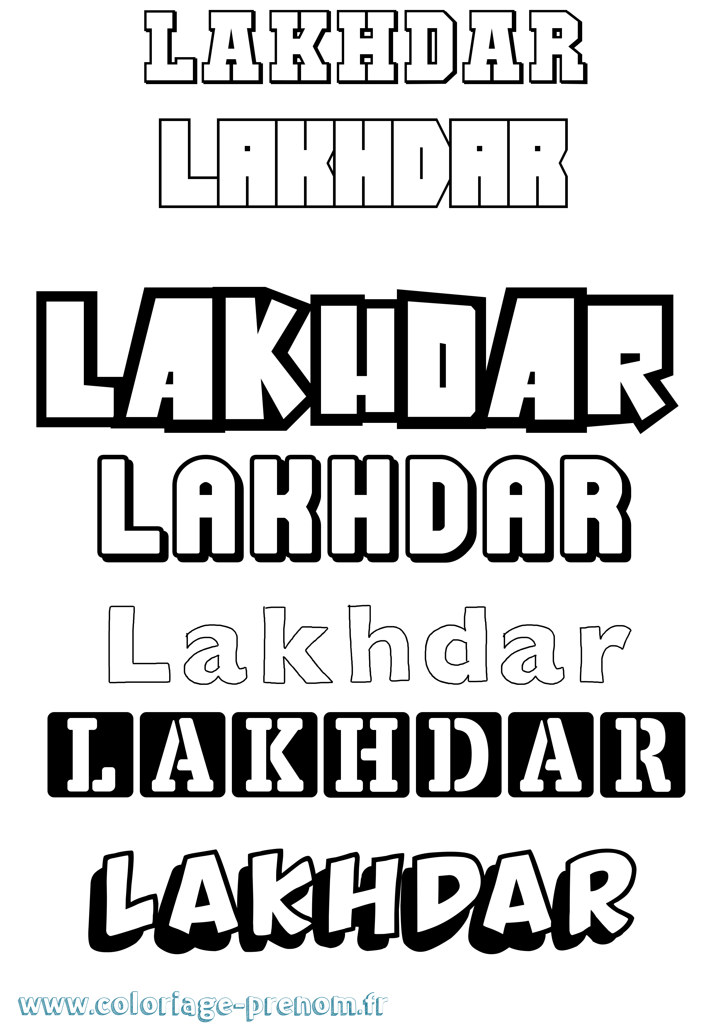 Coloriage Lakhdar Simple Coloriage prénom Lakhdar Simple