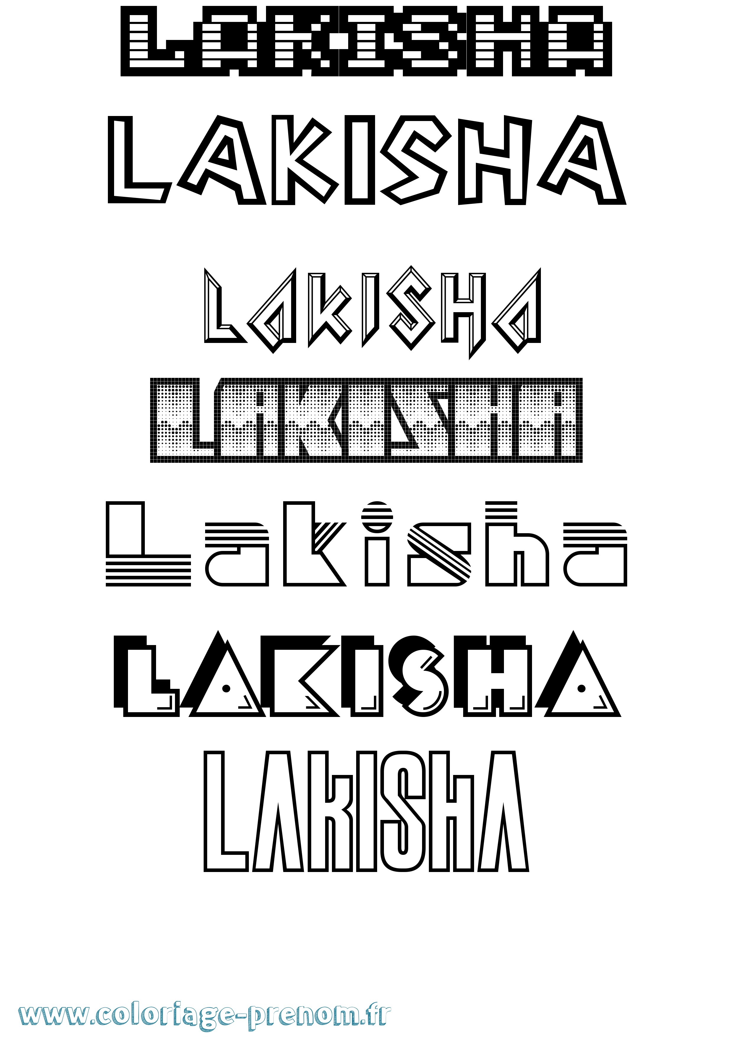 Coloriage Lakisha Jeux Vidéos Coloriage prénom Lakisha Jeux Vidéos