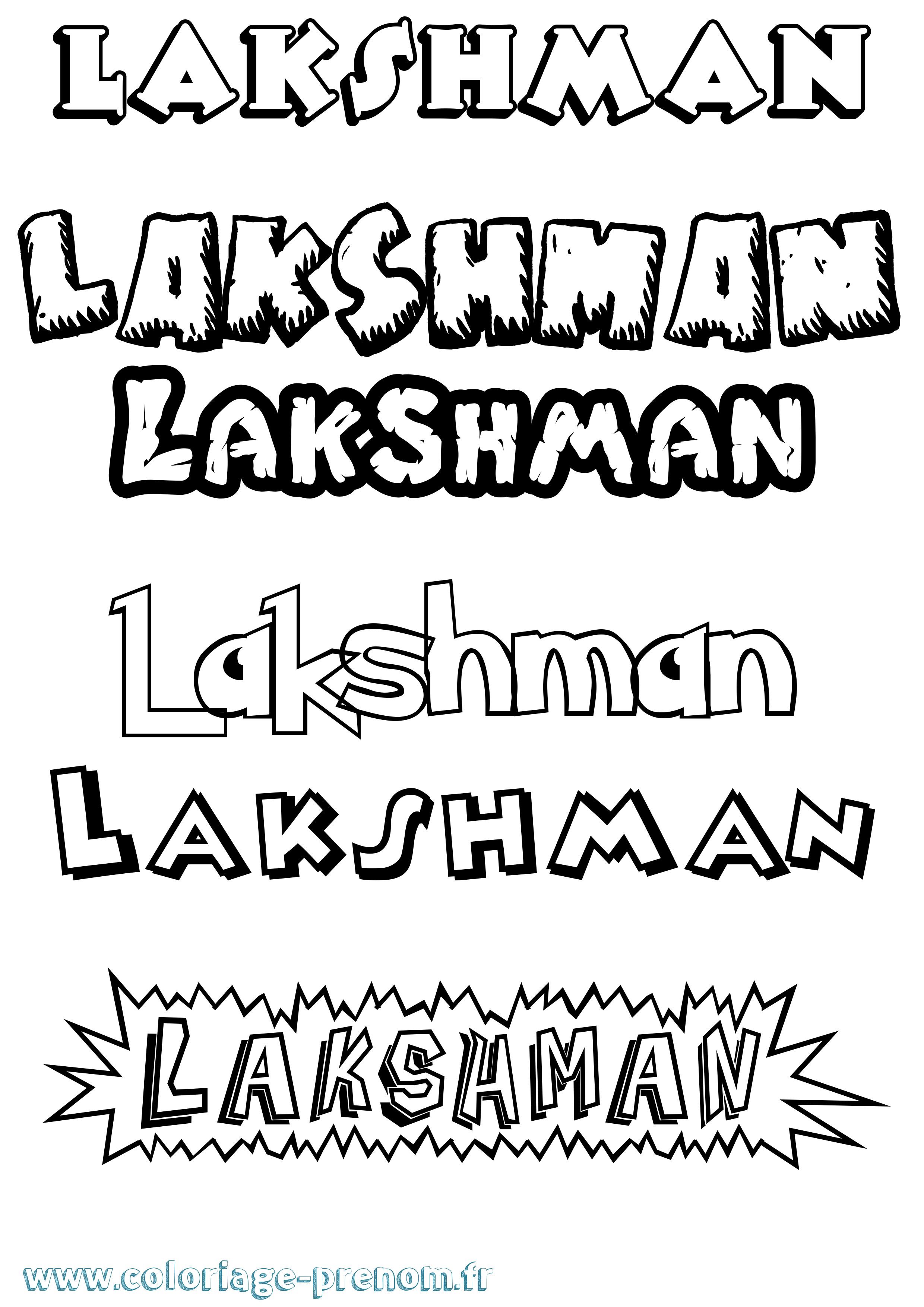Coloriage prénom Lakshman Dessin Animé